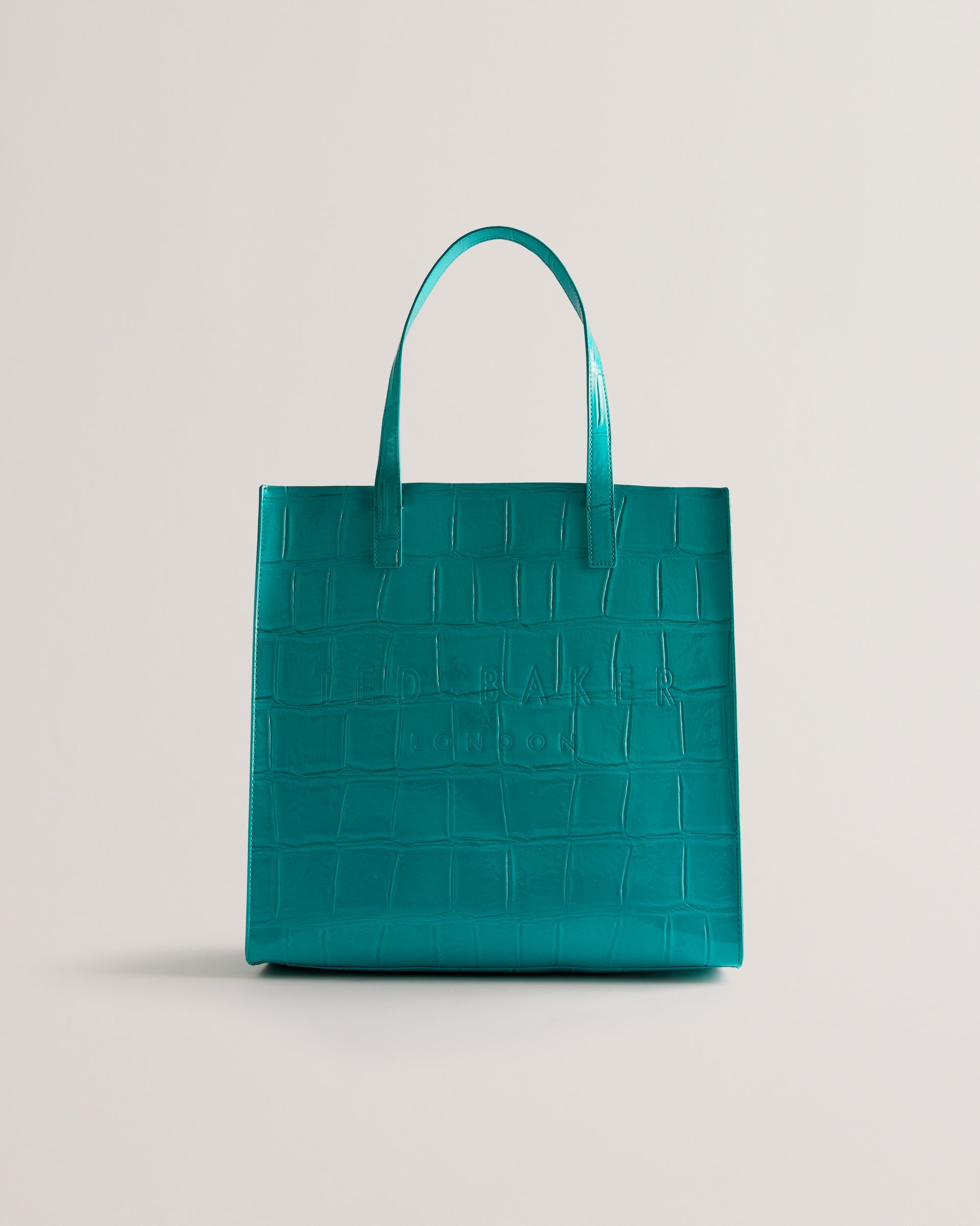 Women's Croccon-Croc Effect Large Icon Bag Teal-Blue Ted Baker South Africa Bellabags