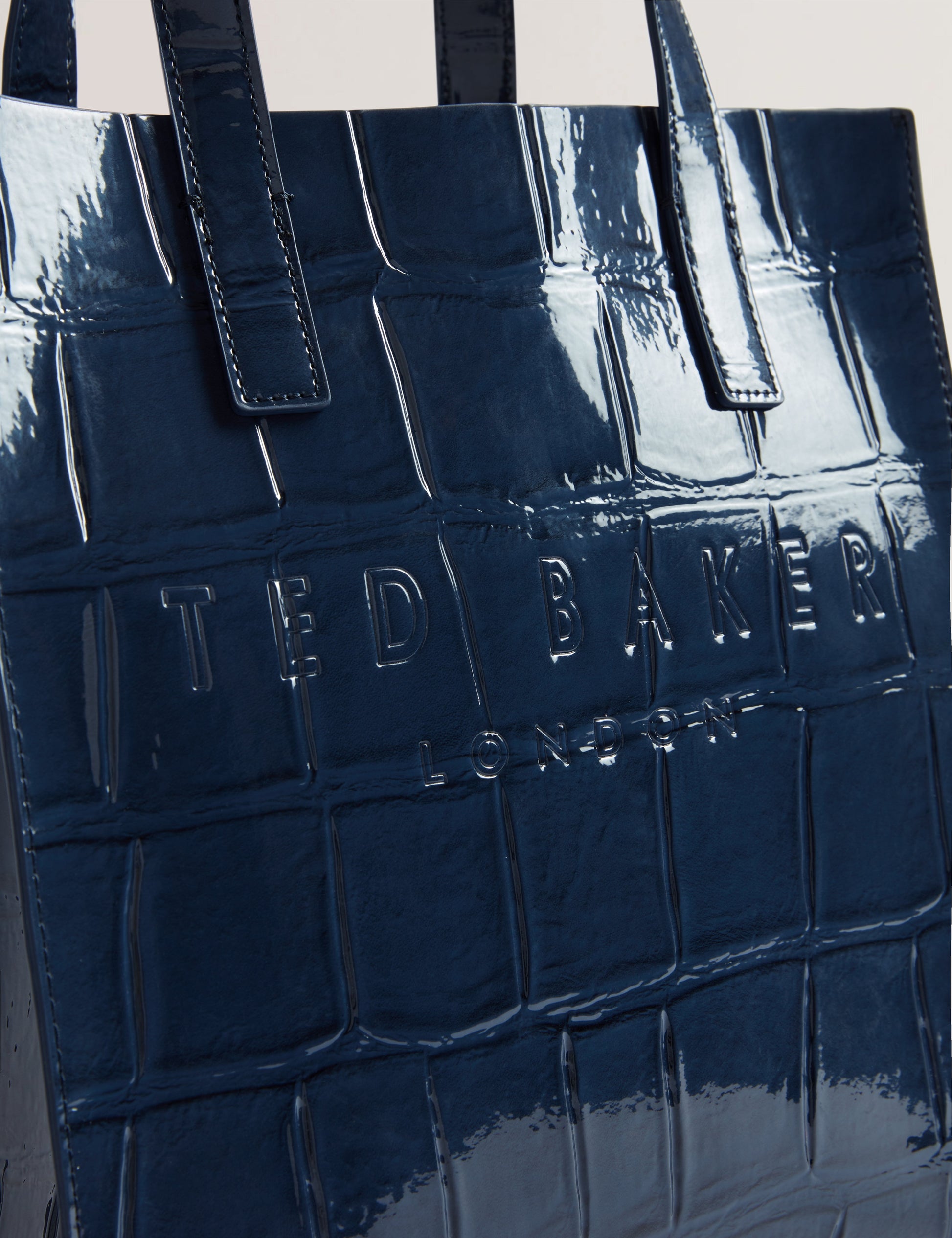 Women's Reptcon-Croc Effect Small Icon Bag Dk-Blue Ted Baker South Africa