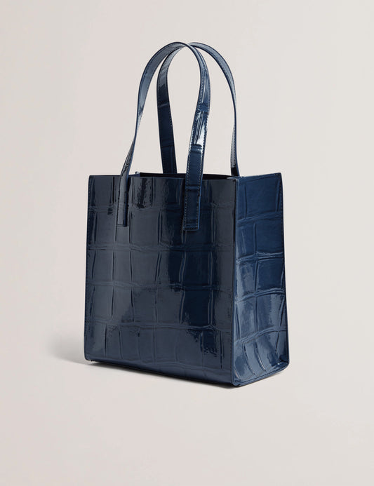 Women's Reptcon-Croc Effect Small Icon Bag Dk-Blue Ted Baker South Africa Bellabags