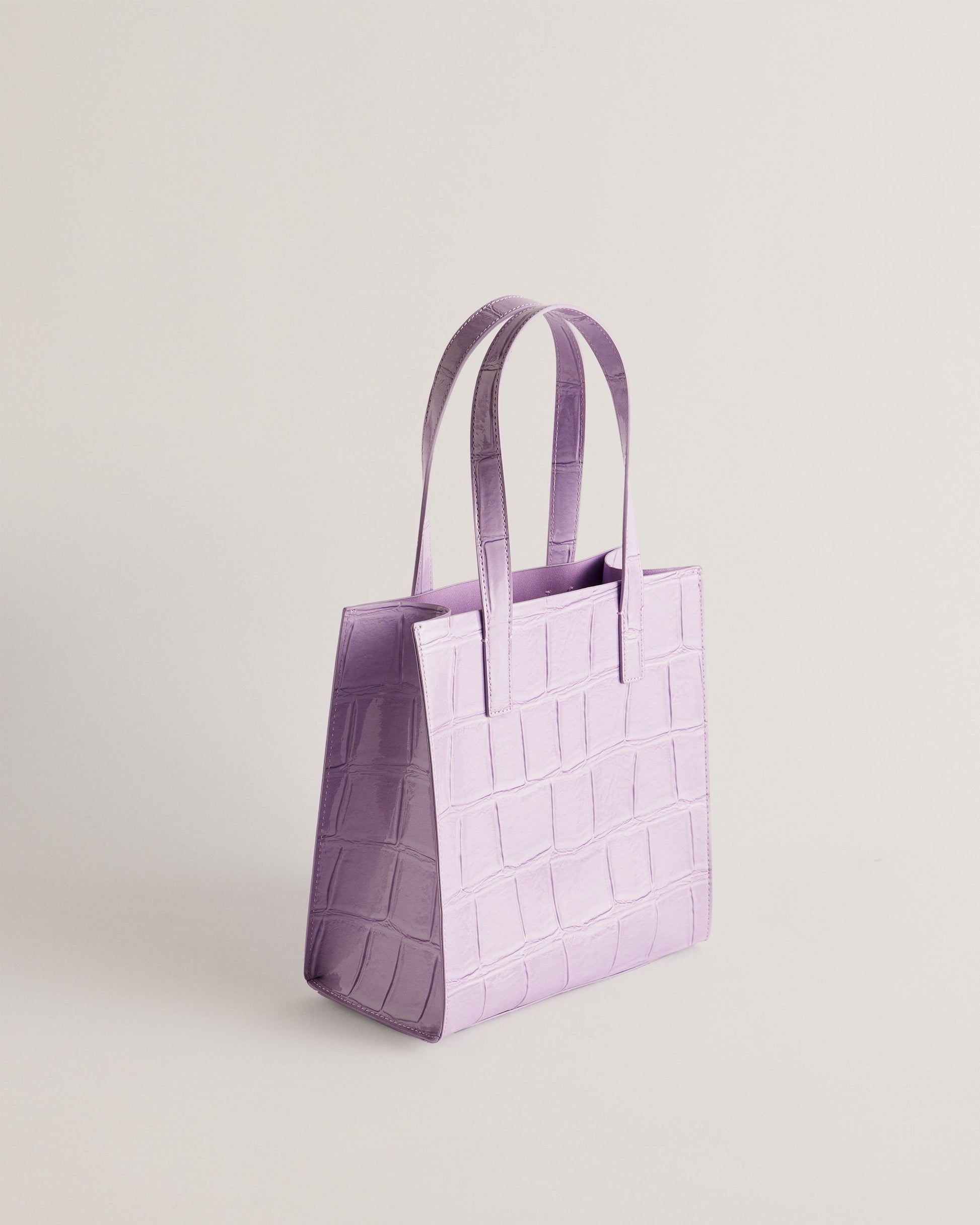 Women's Reptcon-Croc Effect Small Icon Bag Lilac Ted Baker South Africa