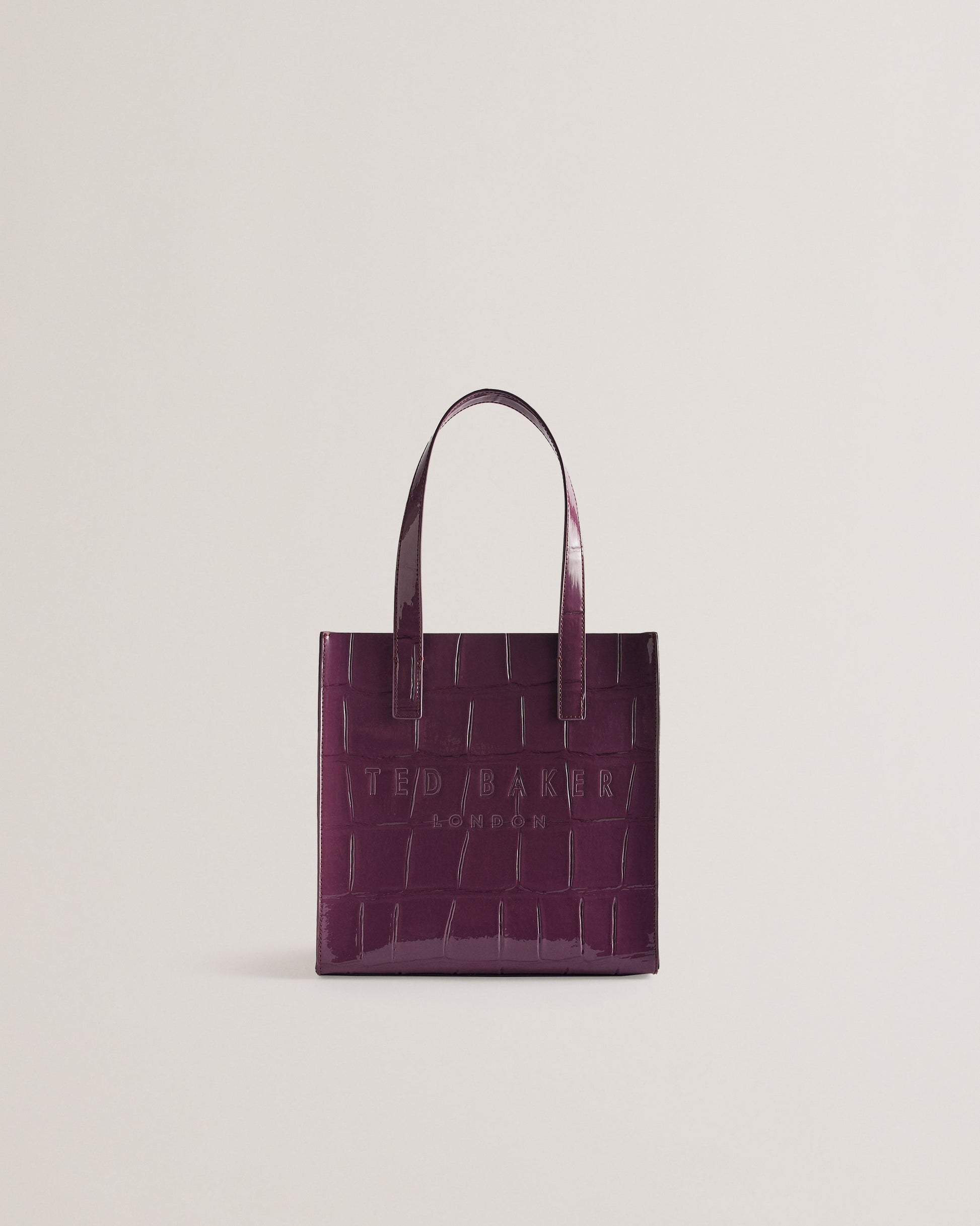 Women's Reptcon-Croc Effect Small Icon Bag Maroon Ted Baker South Africa
