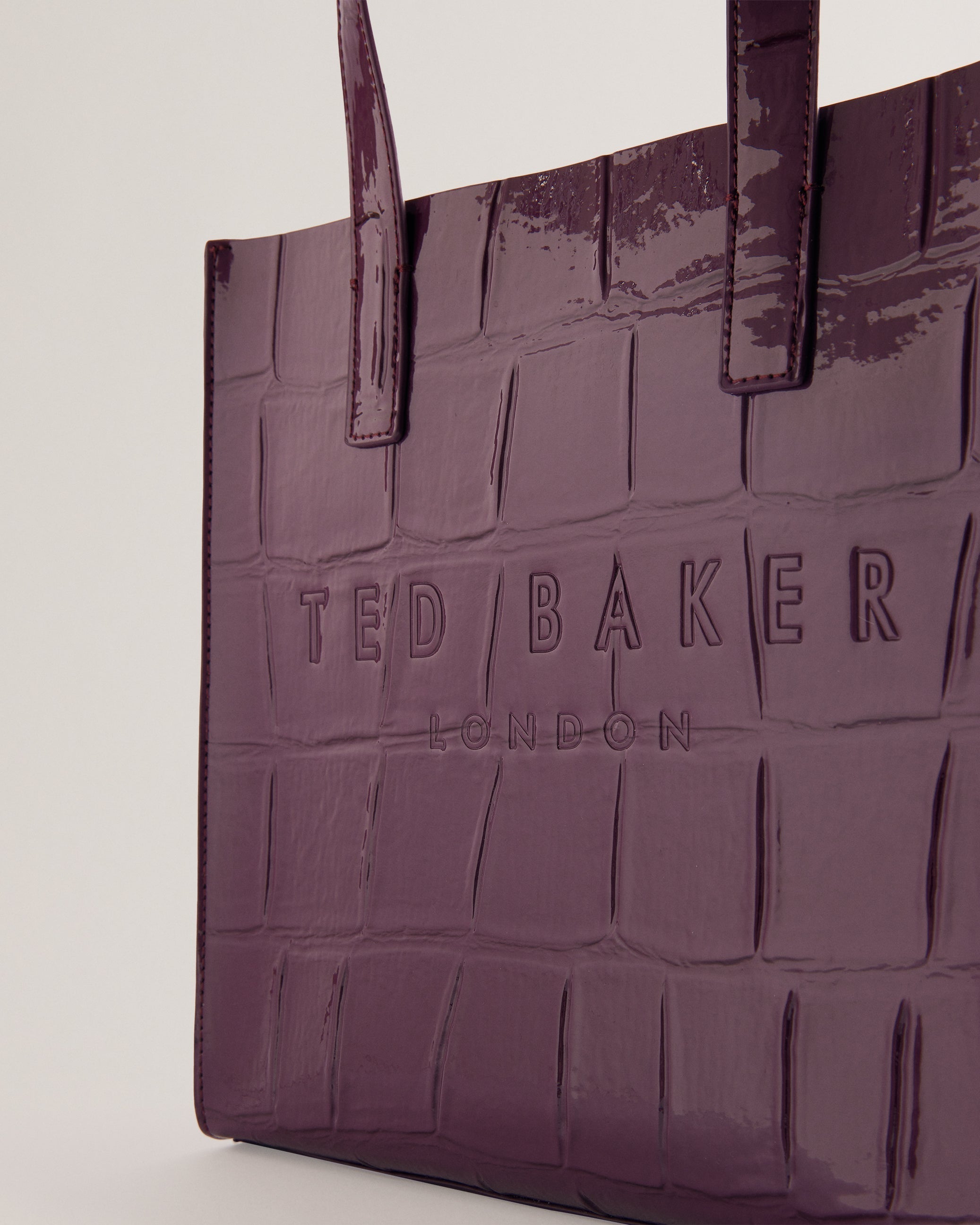 Women's Reptcon-Croc Effect Small Icon Bag Maroon Ted Baker South Africa Bellabags