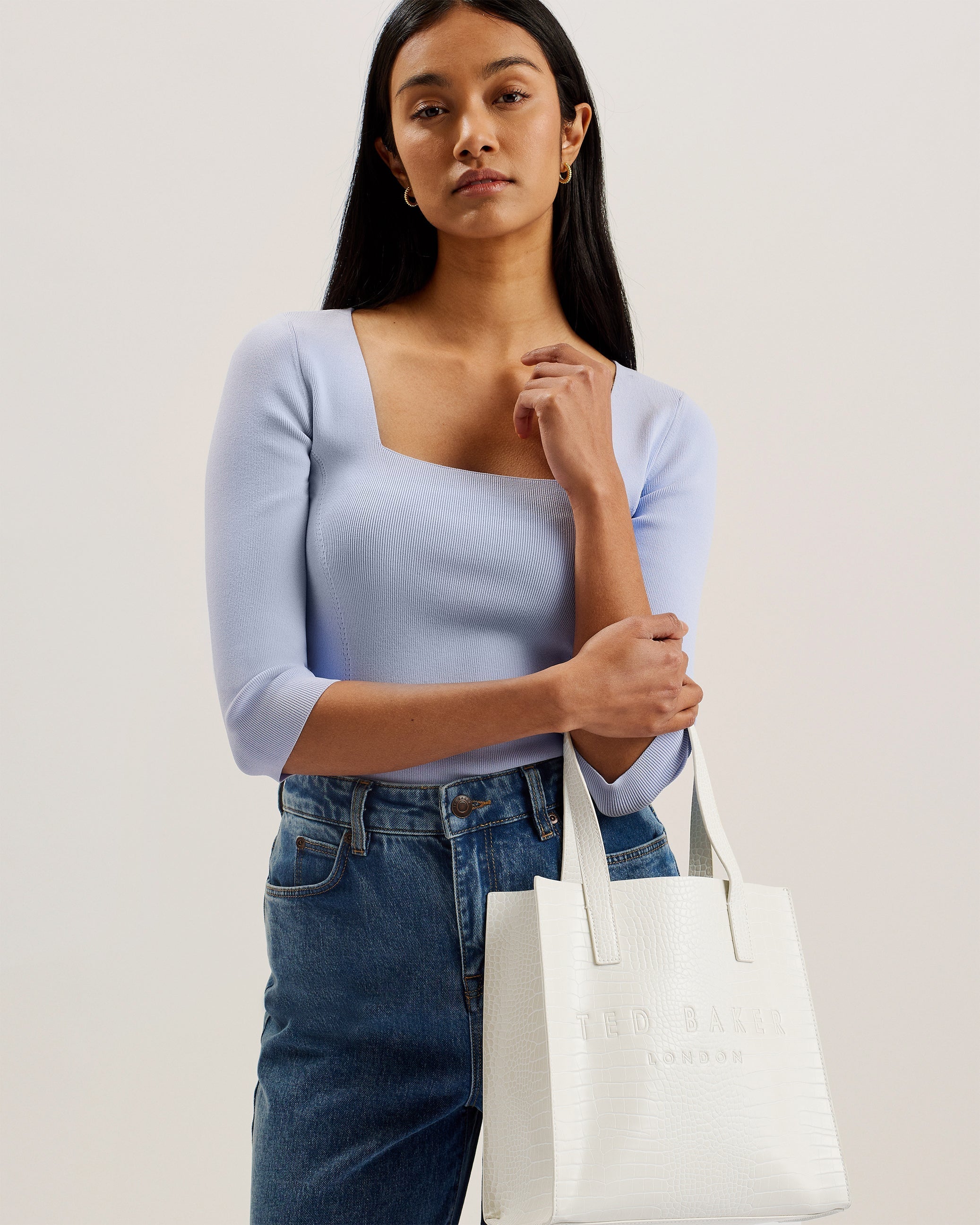 Women's Reptcon-Croc Effect Small Icon Bag Nude Ted Baker South Africa Bellabags