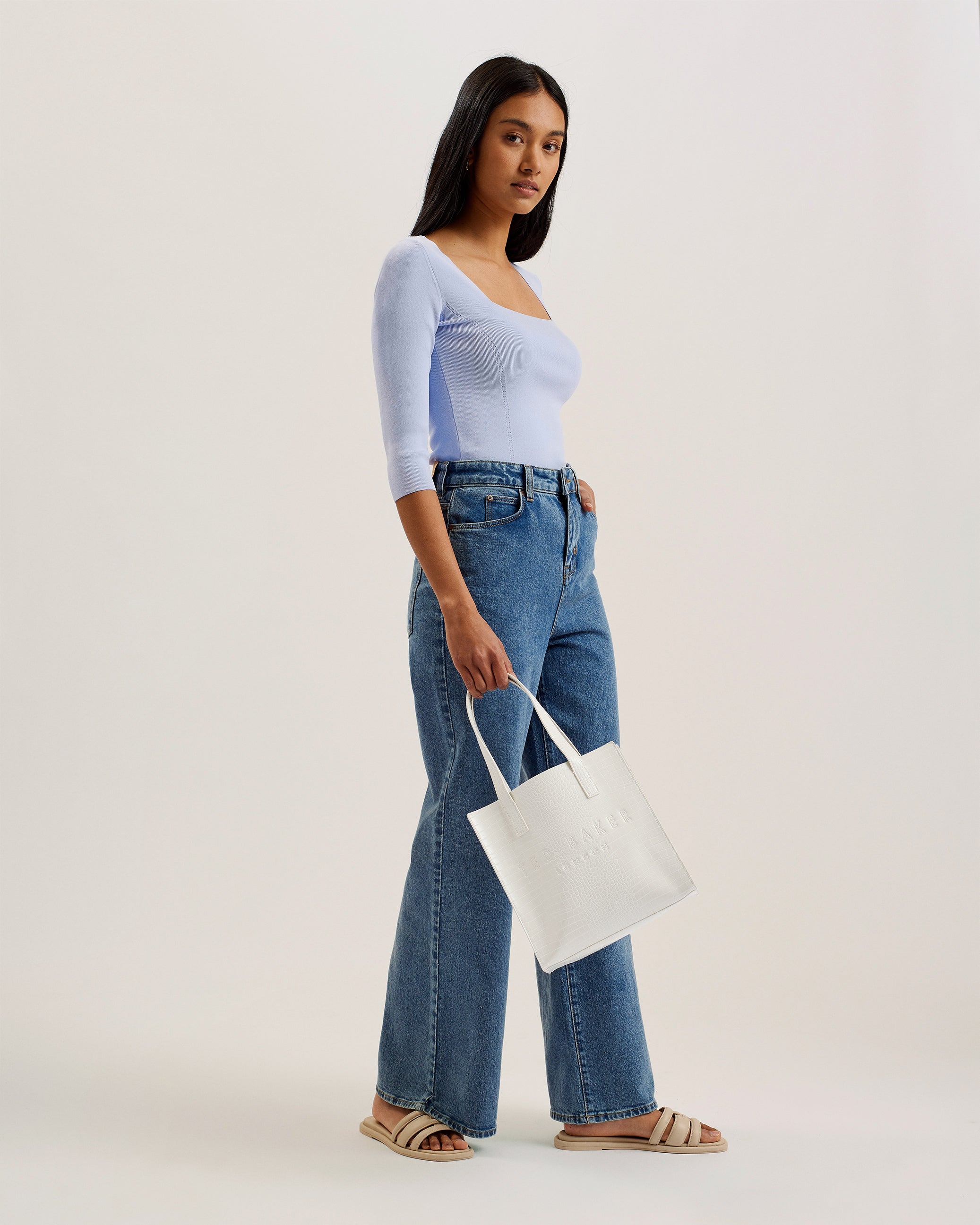 Women's Reptcon-Croc Effect Small Icon Bag Nude Ted Baker South Africa Bellabags