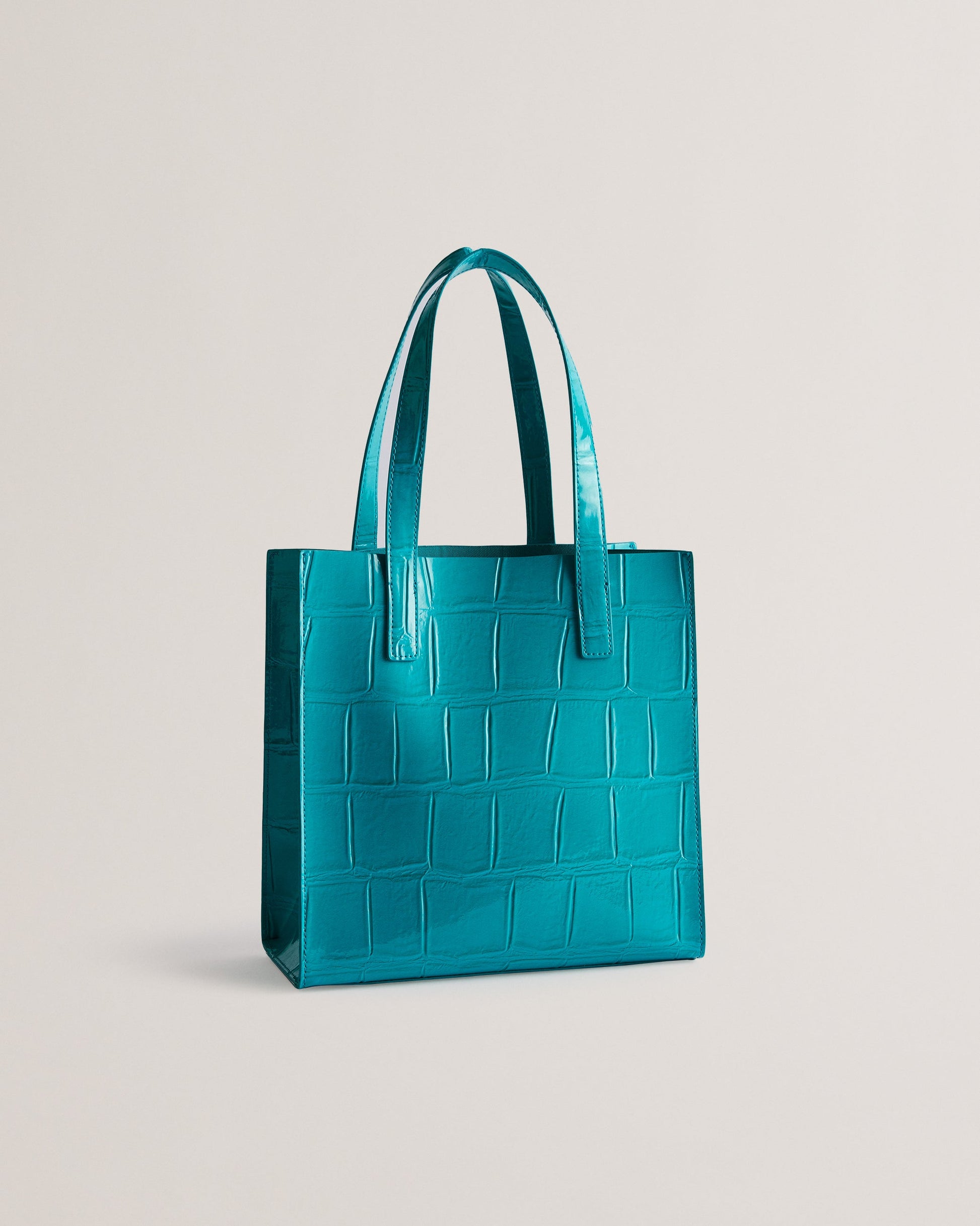 Women's Reptcon-Croc Effect Small Icon Bag Teal-Blue Ted Baker South Africa