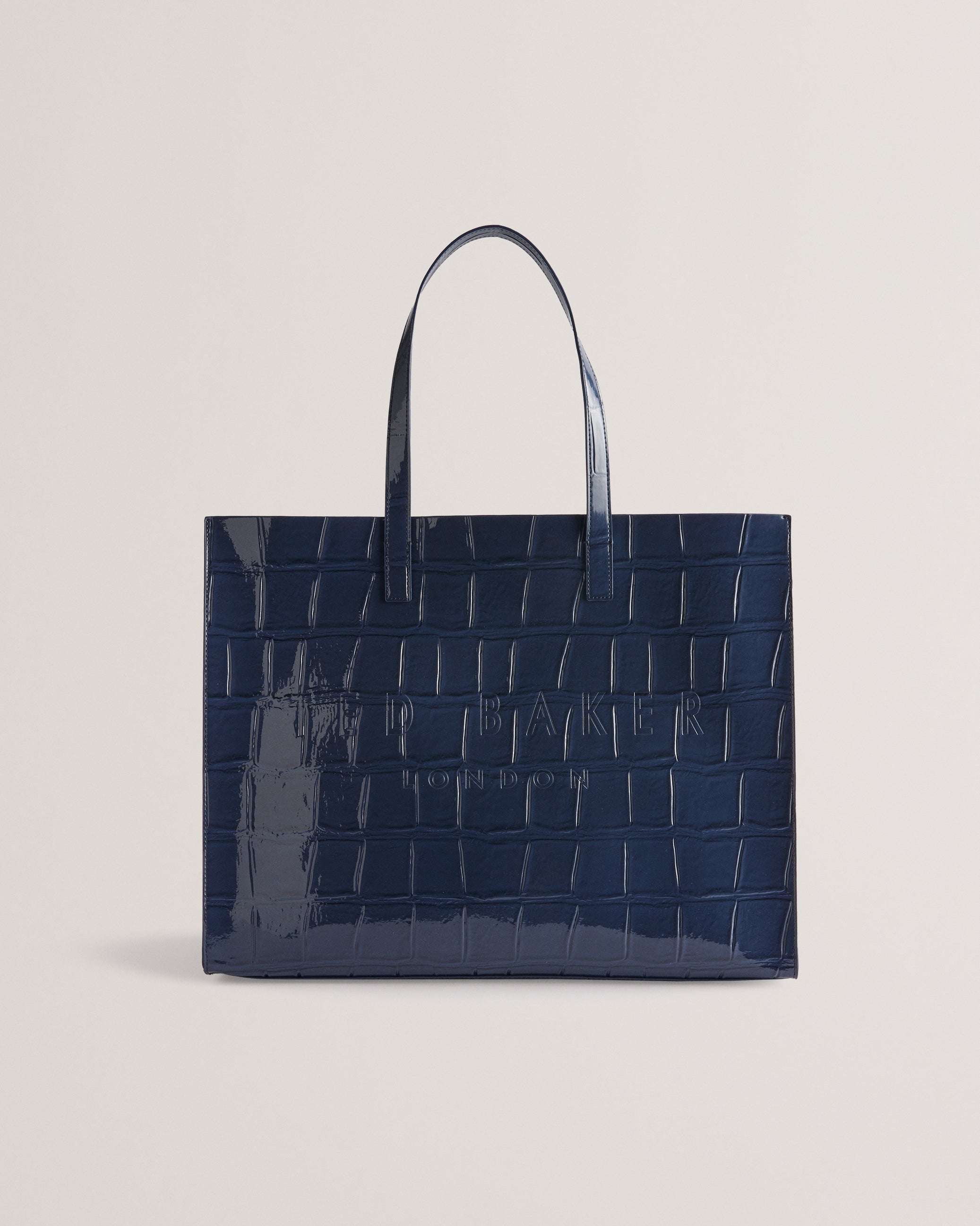 Women's Allicon-Croc Effect Extra Large Icon Bag Dk-Blue Ted Baker Bellabags