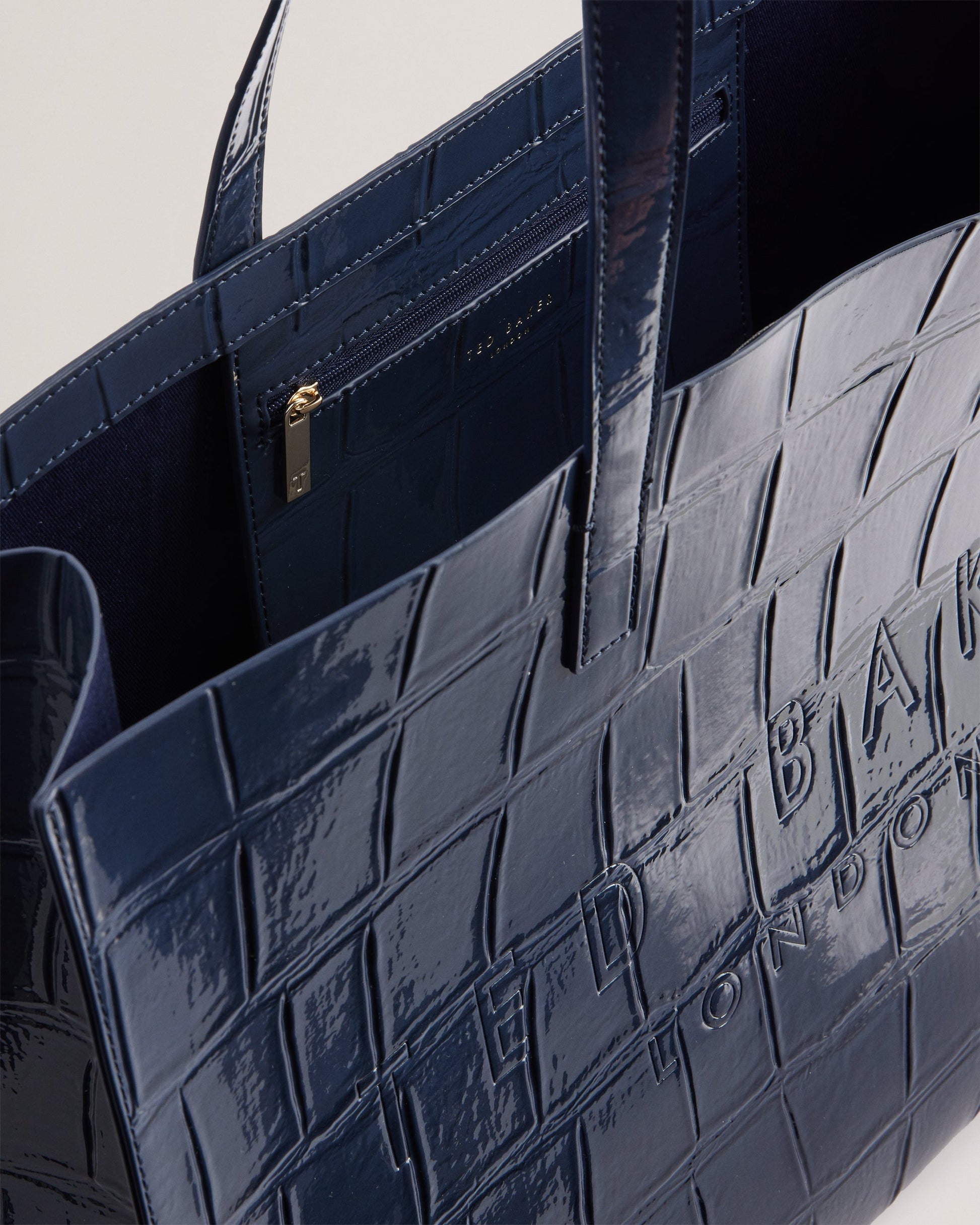 Women's Allicon-Croc Effect Extra Large Icon Bag Dk-Blue Ted Baker South Africa