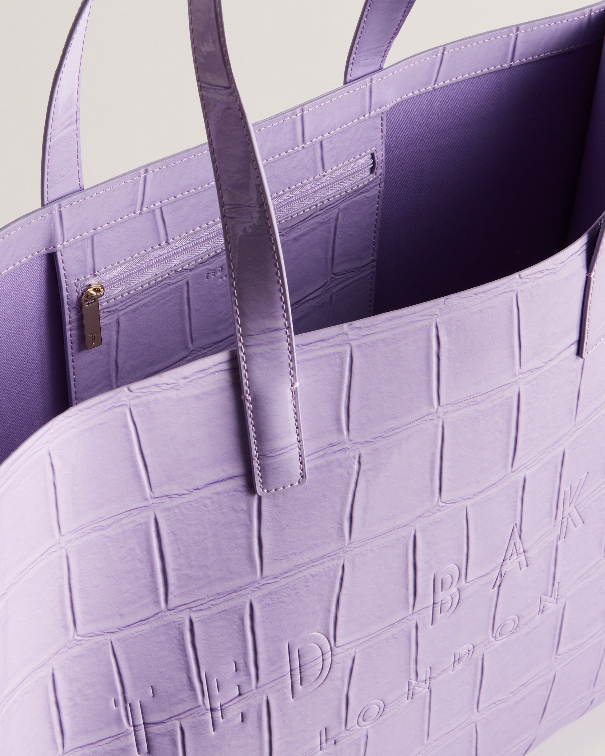Women's Allicon-Croc Effect Extra Large Icon Bag Lilac Ted Baker South Africa