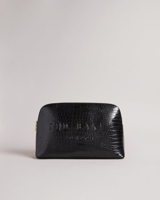 Women's Crocana-Imitation Croc Large Washbag Black Ted Baker South Africa