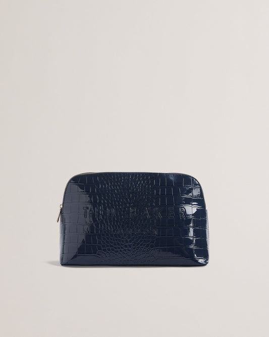 Women's Crocana-Imitation Croc Large Washbag Dk-Blue Ted Baker South Africa