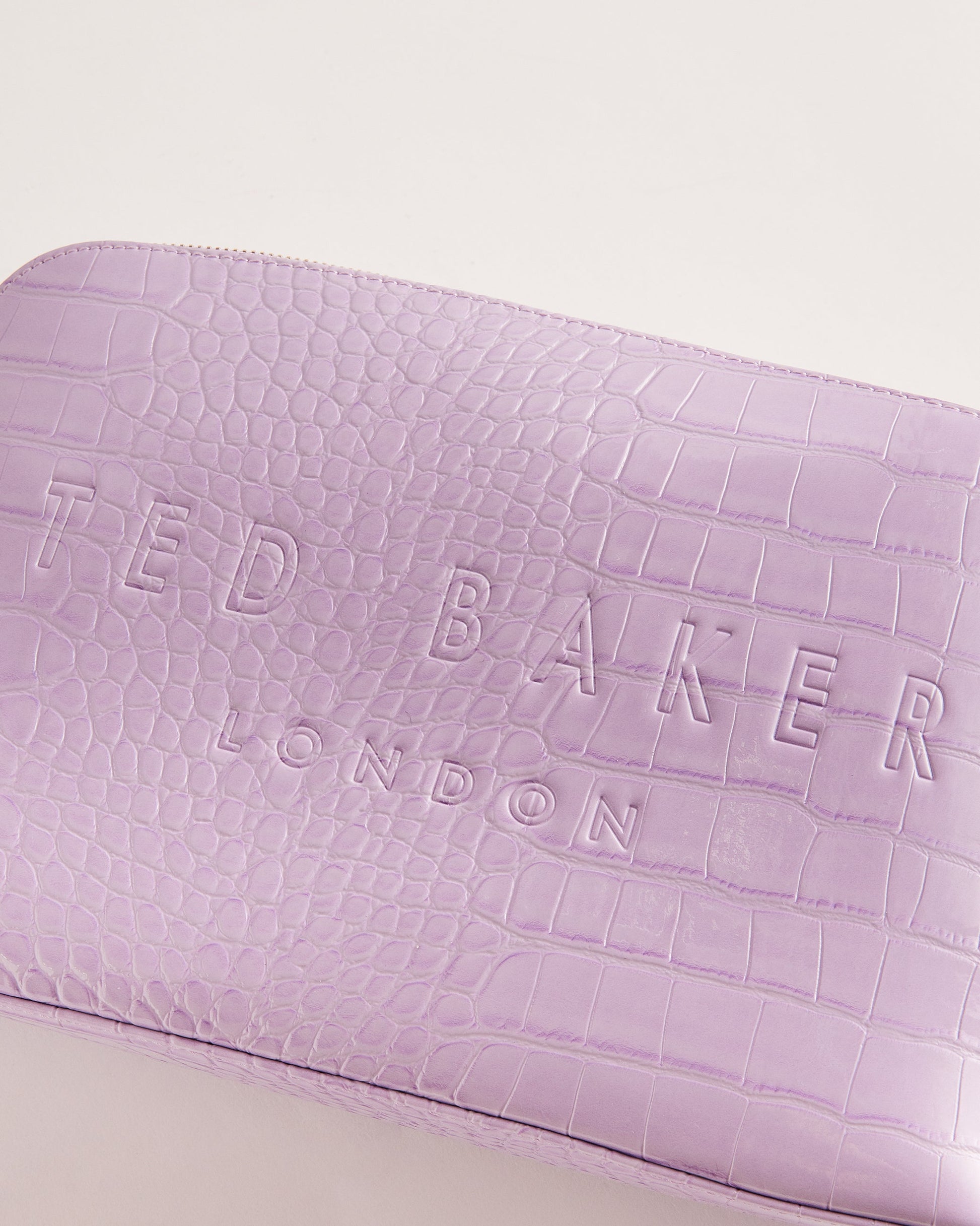 Women's Crocana-Imitation Croc Large Washbag Lilac Ted Baker South Africa