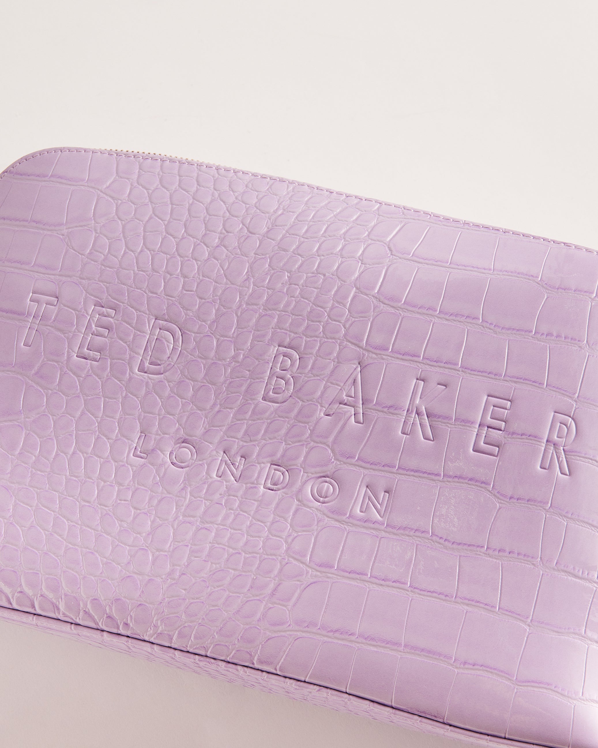 Women's Crocana-Imitation Croc Large Washbag Lilac Ted Baker South Africa Bellabags