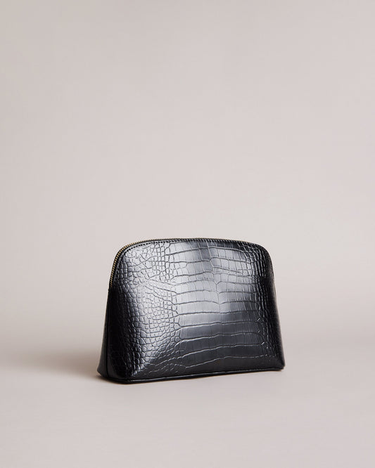 Women's Crocala-Imitation Croc Makeup Bag Black Ted Baker South Africa Bellabags