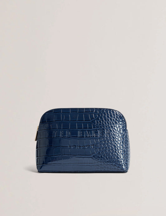 Women's Crocala-Imitation Croc Makeup Bag Dk-Blue Ted Baker South Africa