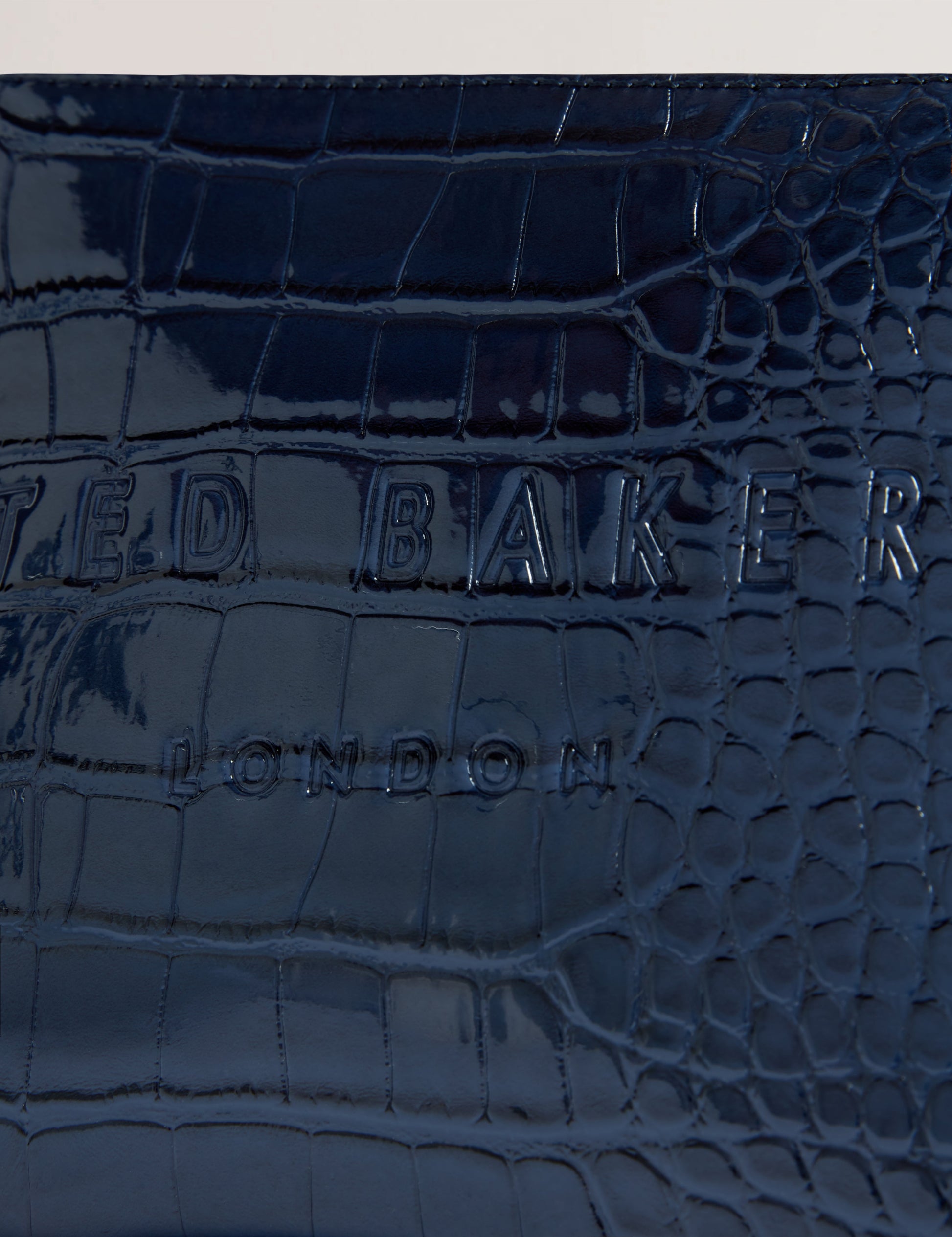 Women's Crocala-Imitation Croc Makeup Bag Dk-Blue Ted Baker South Africa
