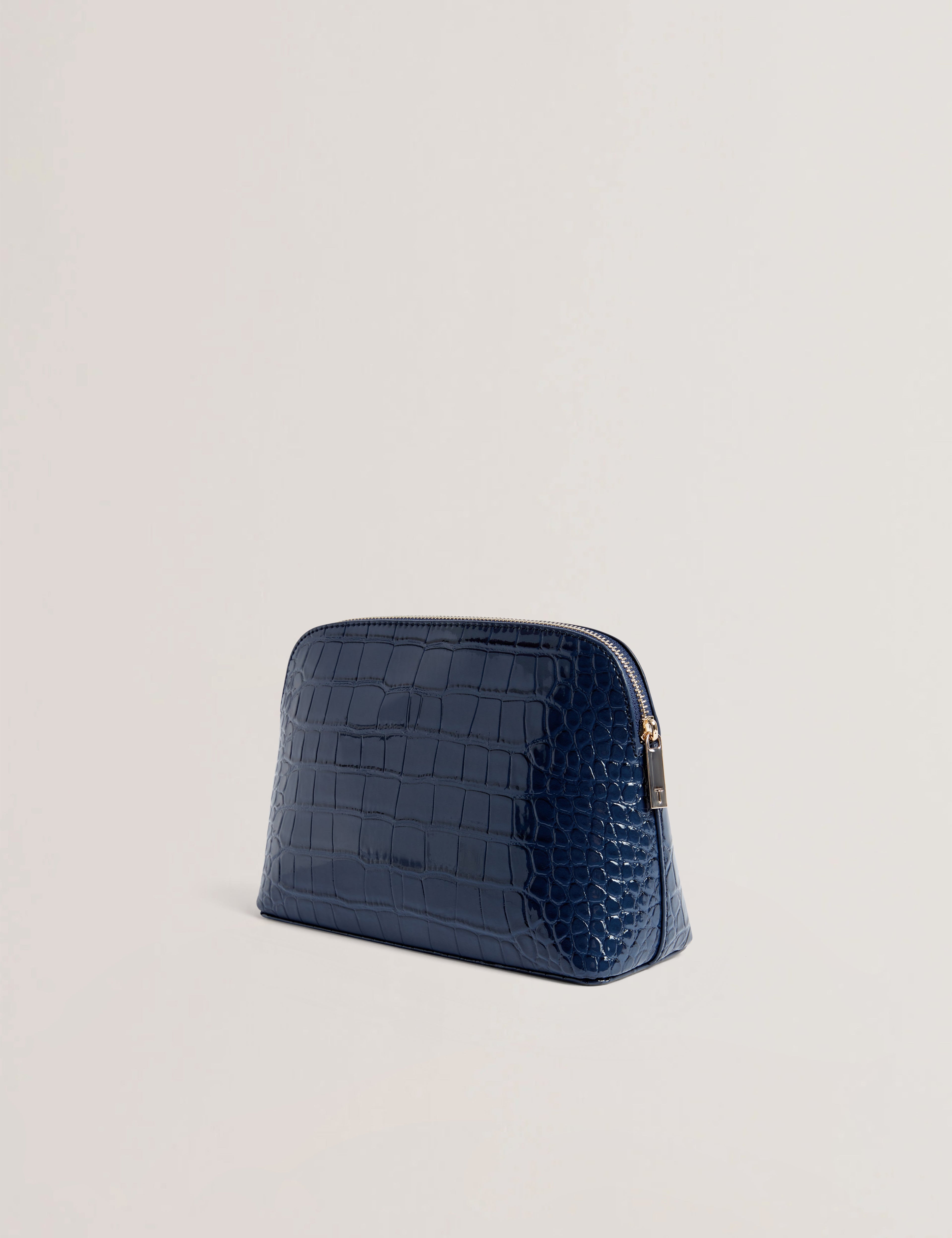 Women's Crocala-Imitation Croc Makeup Bag Dk-Blue Ted Baker South Africa Bellabags
