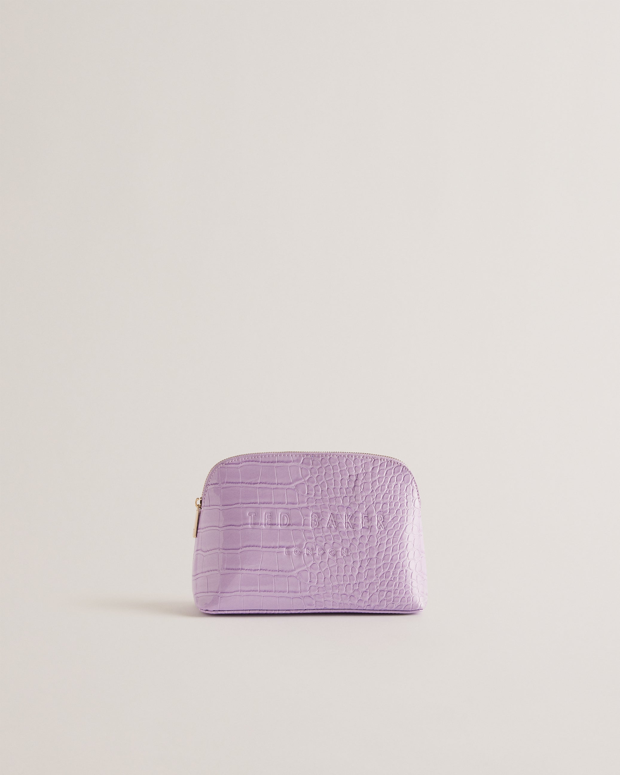 Women's Crocala-Imitation Croc Makeup Bag Lilac Ted Baker South Africa Bellabags