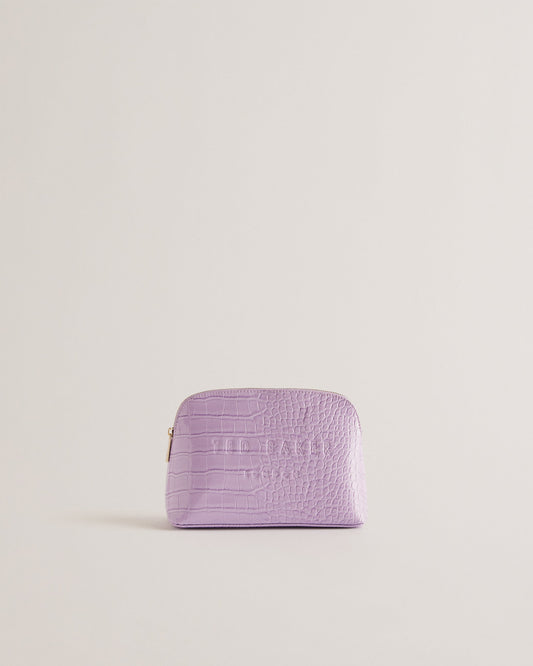 Women's Crocala-Imitation Croc Makeup Bag Lilac Ted Baker South Africa