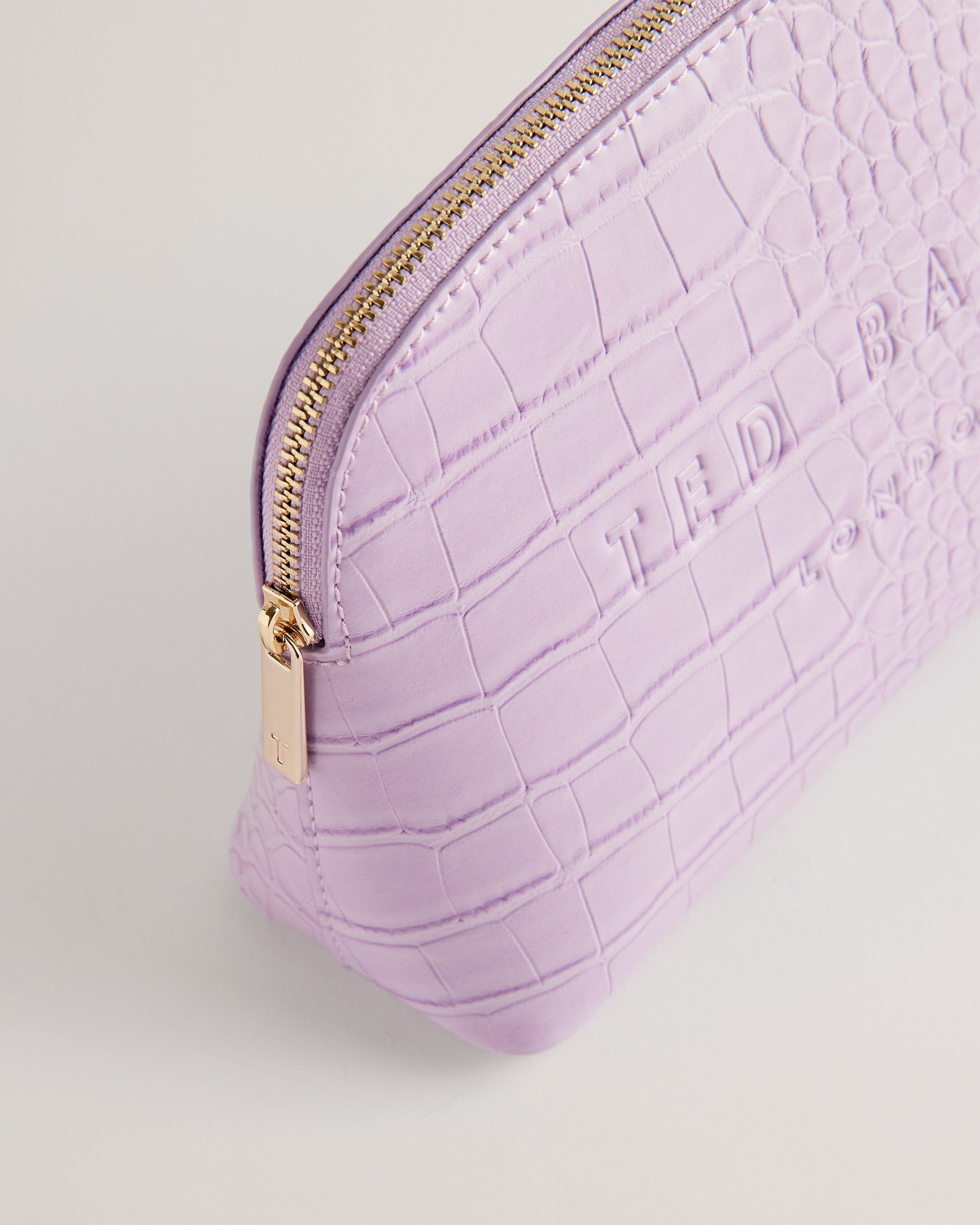 Women's Crocala-Imitation Croc Makeup Bag Lilac Ted Baker South Africa