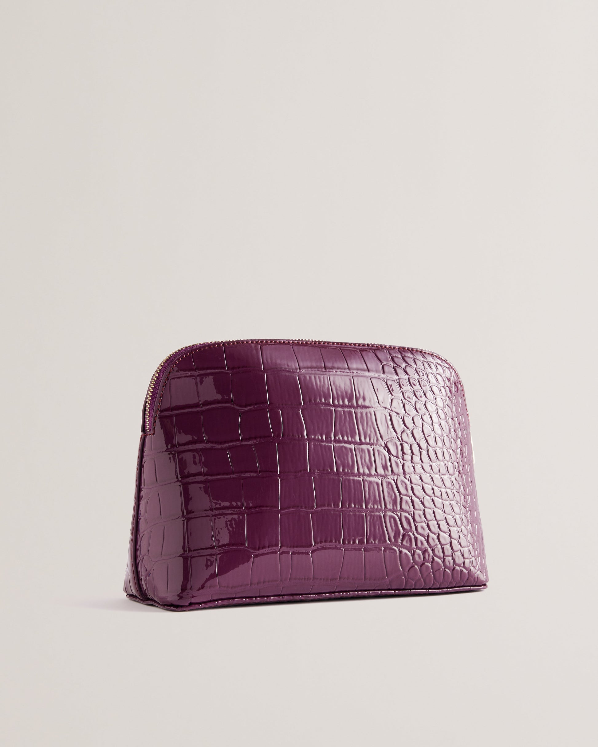 Women's Crocala-Imitation Croc Makeup Bag Maroon Ted Baker South Africa
