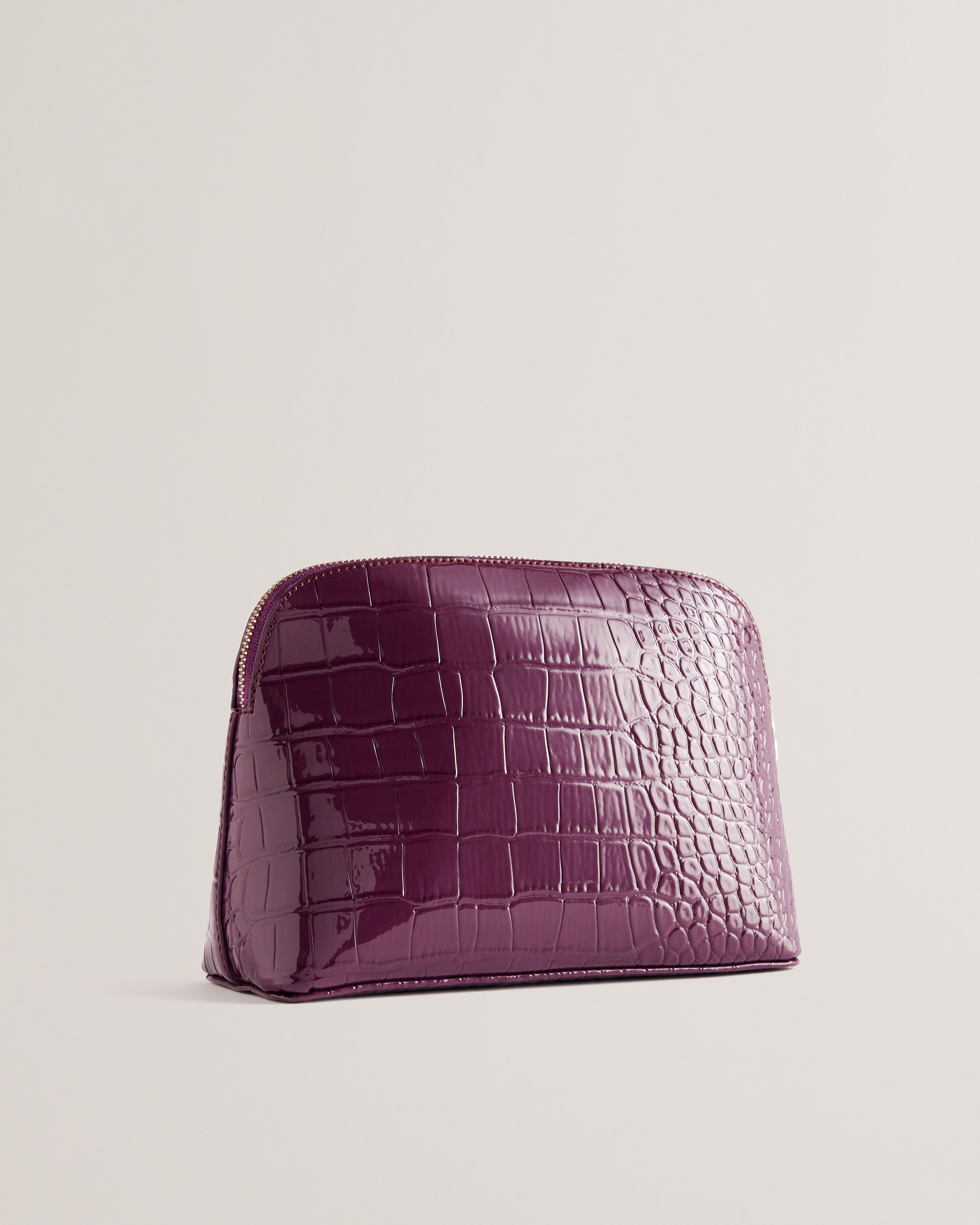 Women's Crocala-Imitation Croc Makeup Bag Maroon Ted Baker South Africa Bellabags