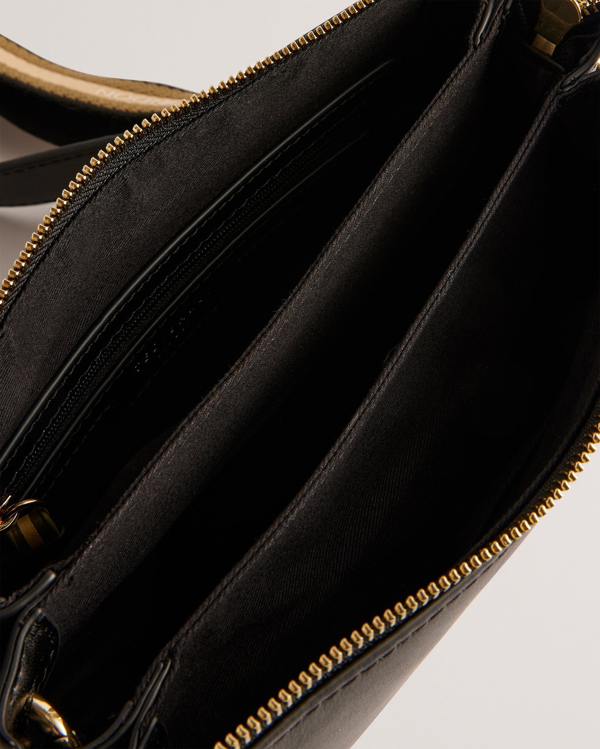 Women's Darceyy-Branded Webbing Leather Crossbody Jet-Black Ted Baker South Africa