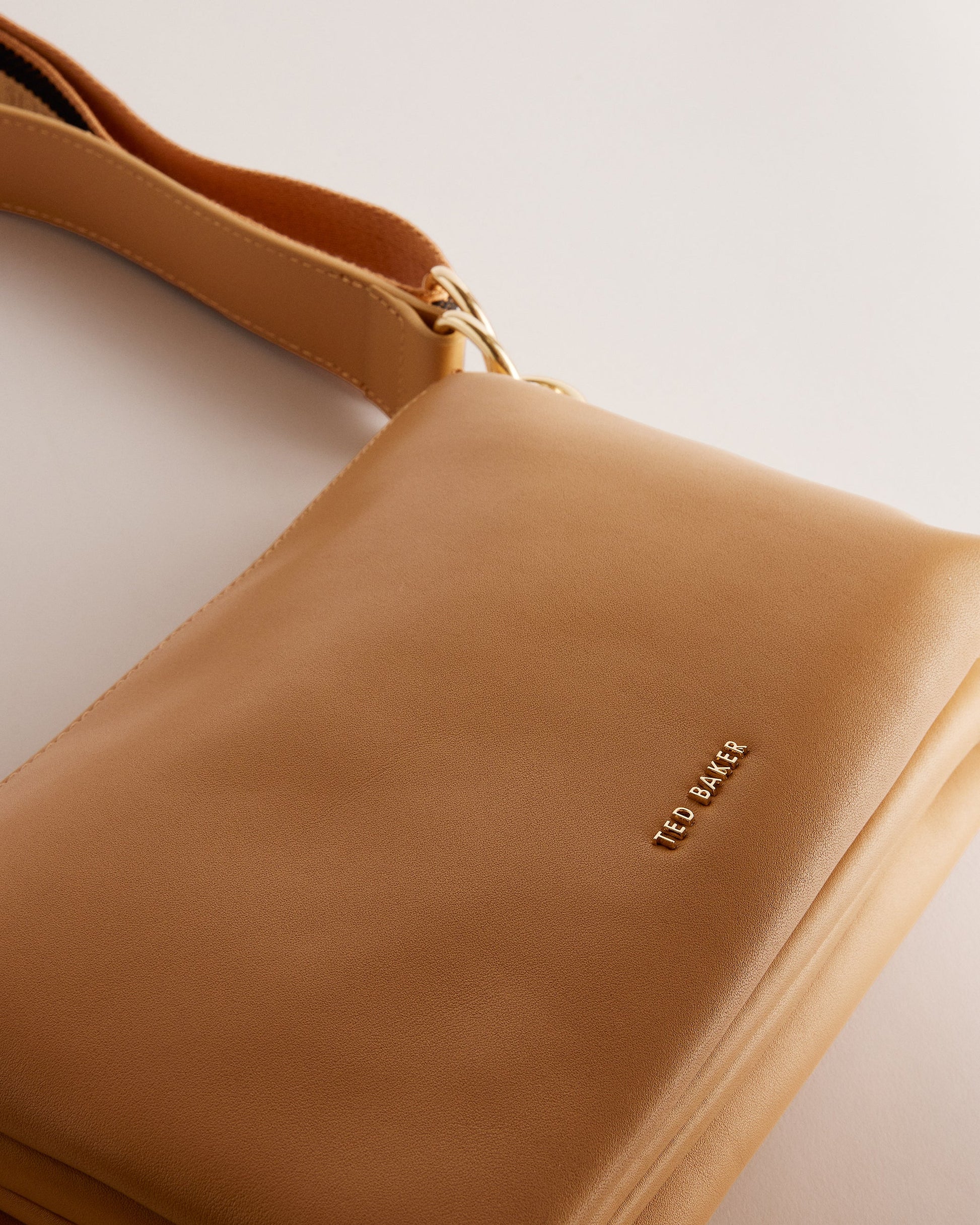 Women's Darceyy-Branded Webbing Leather Crossbody Taupe Ted Baker South Africa