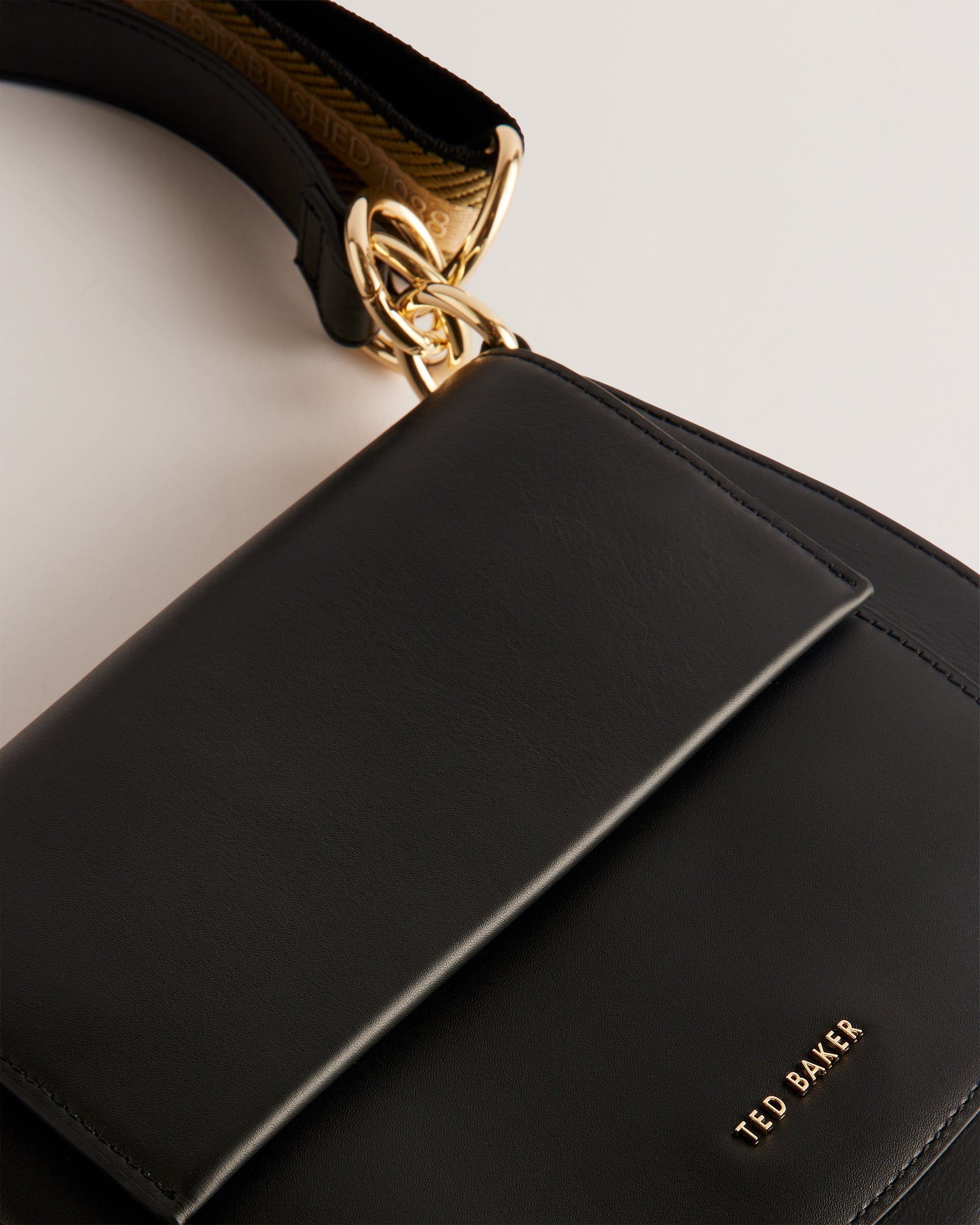 Women's Darcell-Branded Webbing Satchel Cross Body Jet-Black Ted Baker South Africa