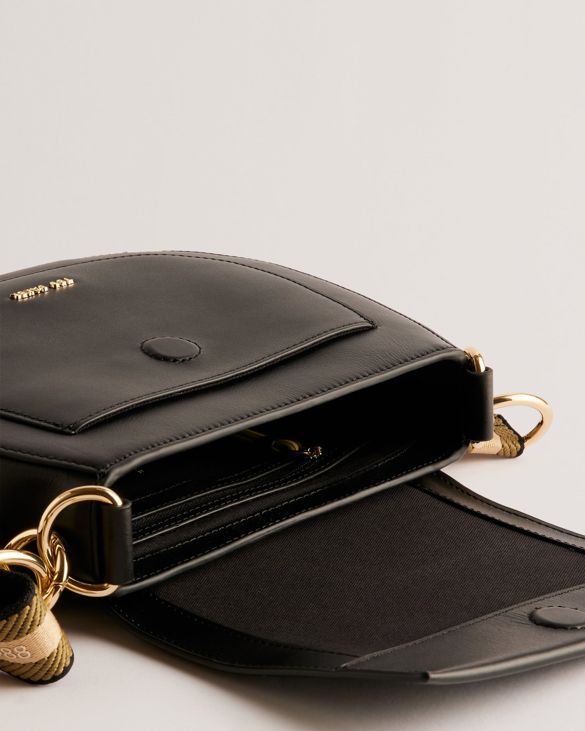 Women's Darcell-Branded Webbing Satchel Cross Body Jet-Black Ted Baker South Africa