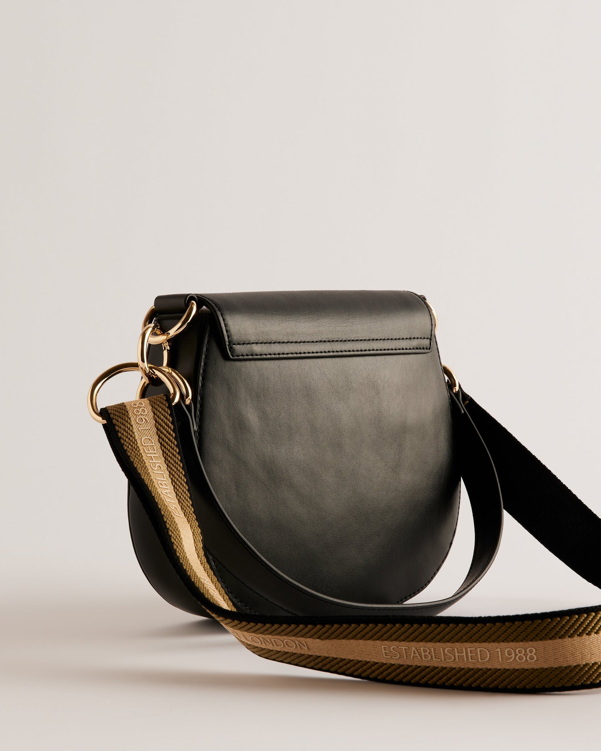 Women's Darcell-Branded Webbing Satchel Cross Body Jet-Black Ted Baker South Africa