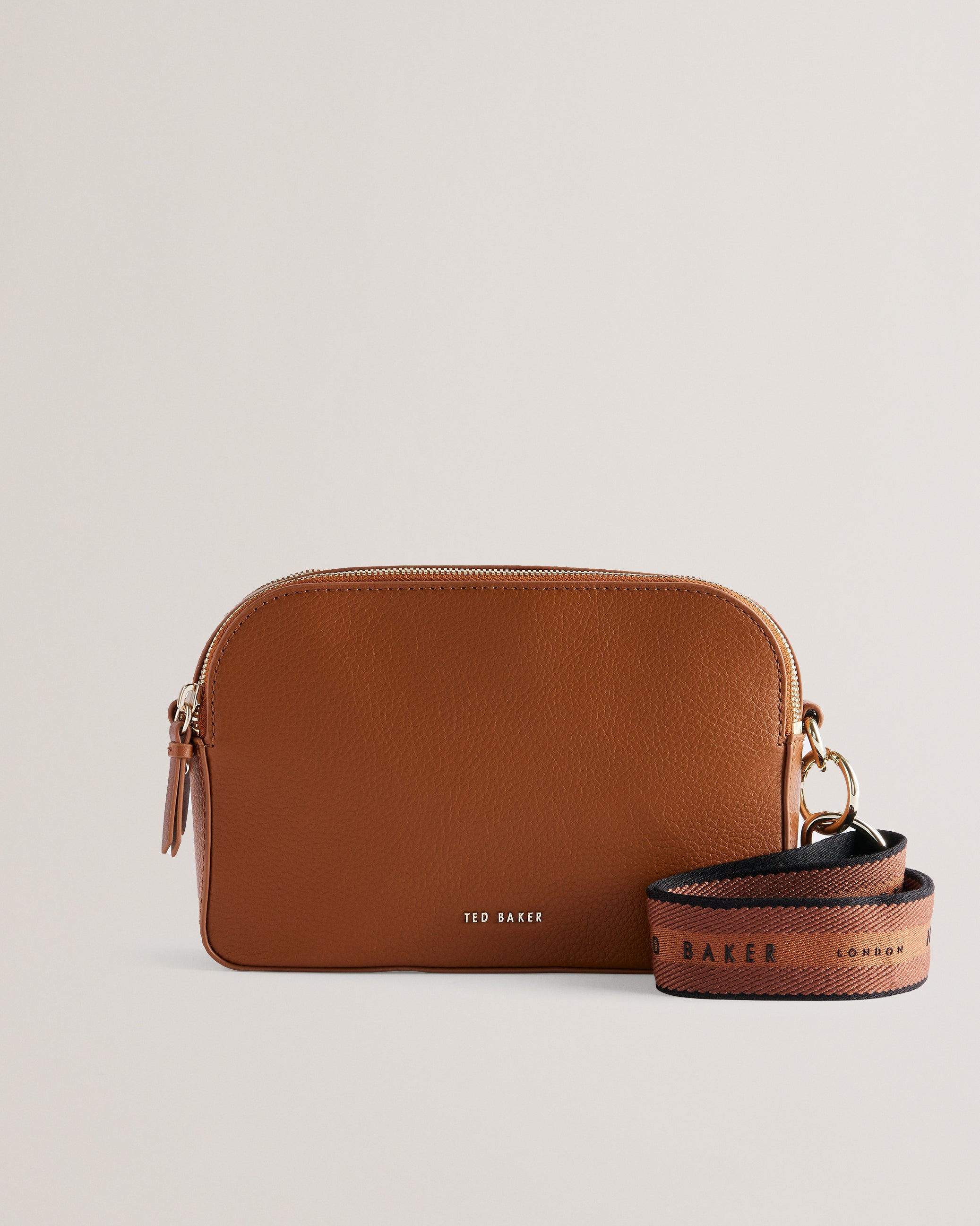 Women's Darcelo-Branded Webbing Leather Camera Bag Brn-Choc Ted Baker South Africa Bellabags