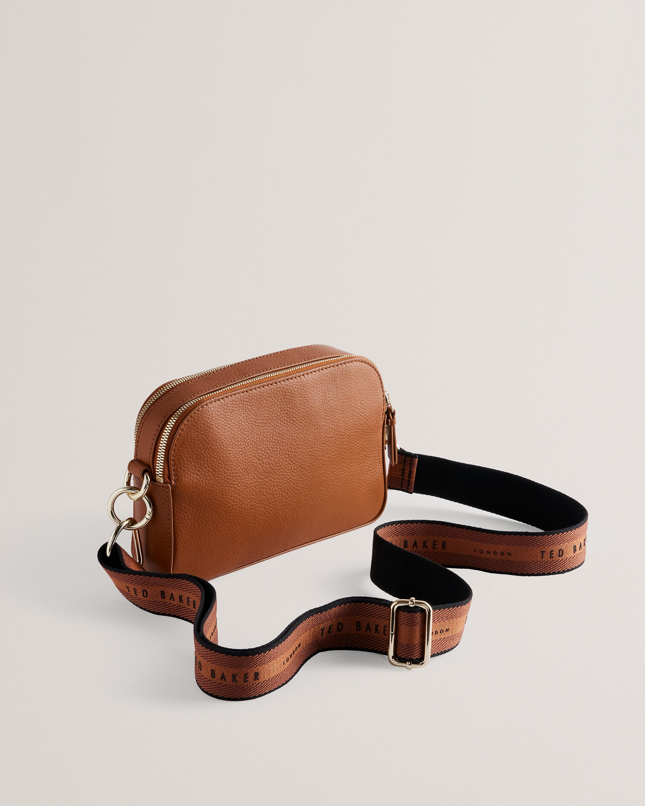 Women's Darcelo-Branded Webbing Leather Camera Bag Brn-Choc Ted Baker South Africa Bellabags