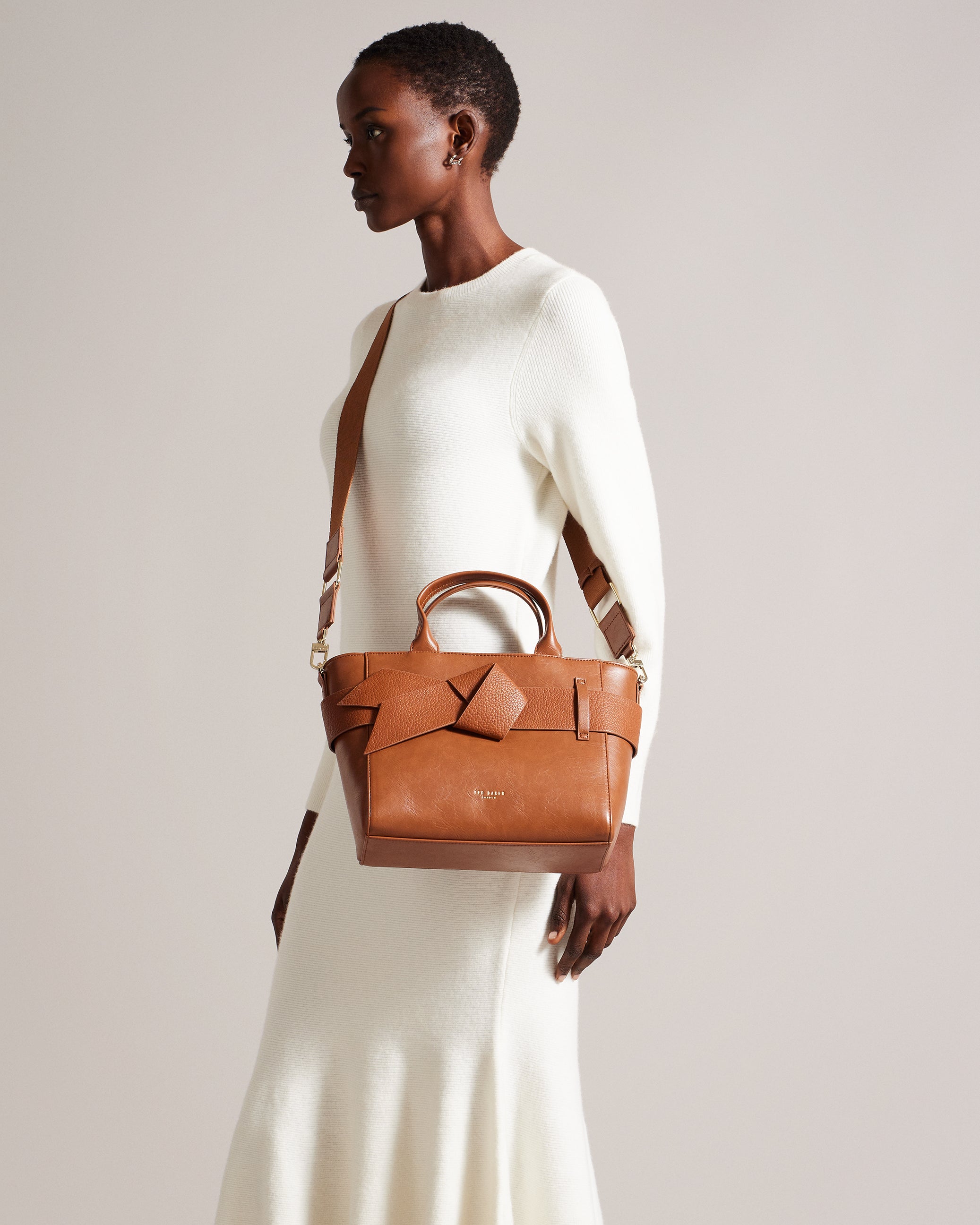 Women's Jimsa-Knot Bow Crossbody Bag Tan Ted Baker South Africa Bellabags