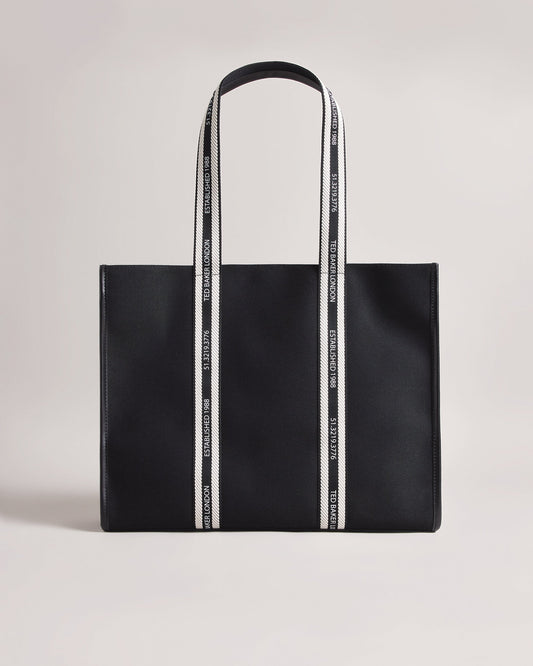 Women's Georjey-Branded Webbing Canvas Tote Black Ted Baker South Africa