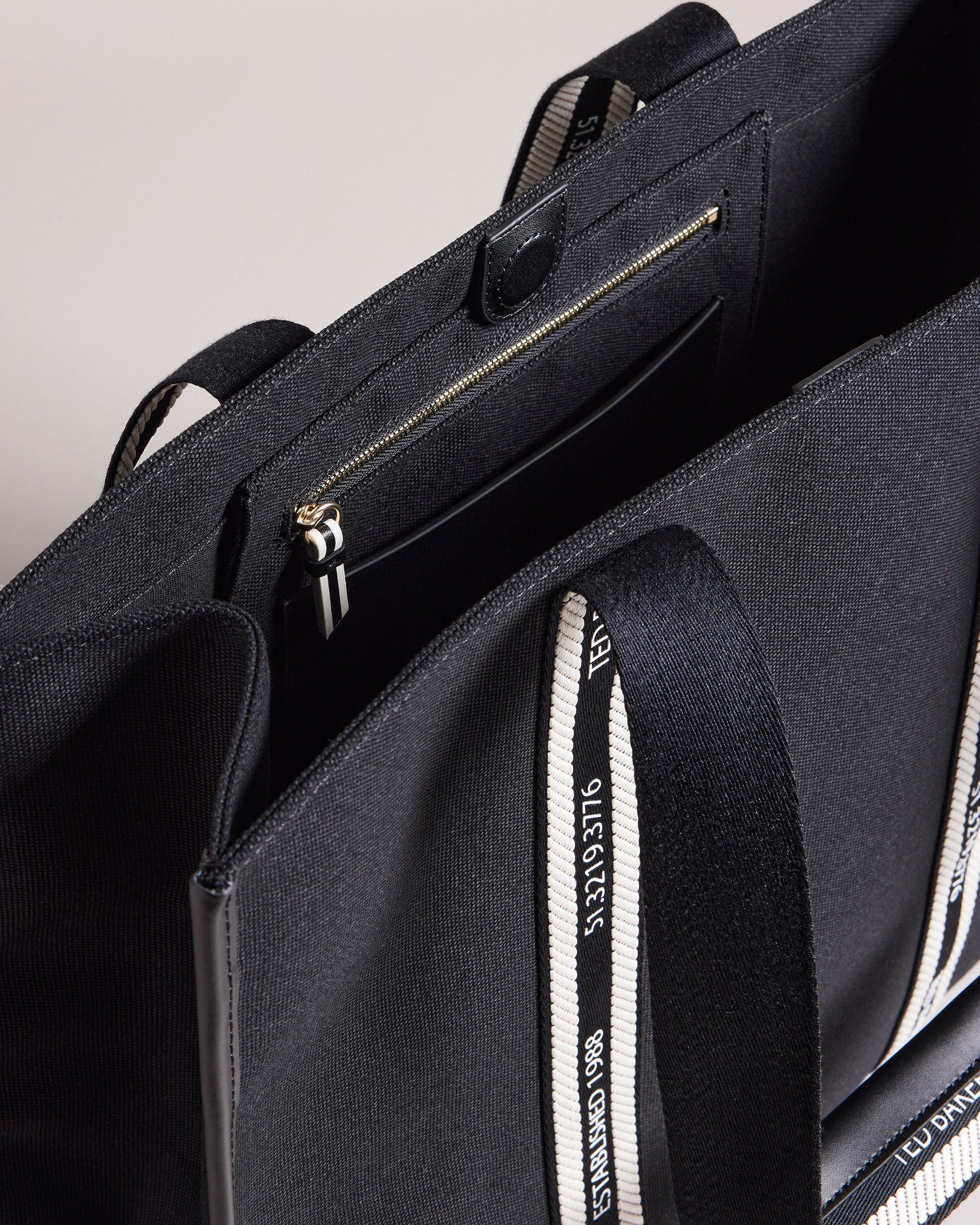 Women's Georjey-Branded Webbing Canvas Tote Black Ted Baker South Africa