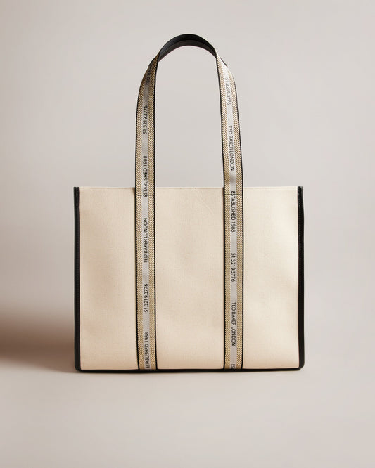Women's Georjey-Branded Webbing Canvas Tote Ecru Ted Baker South Africa