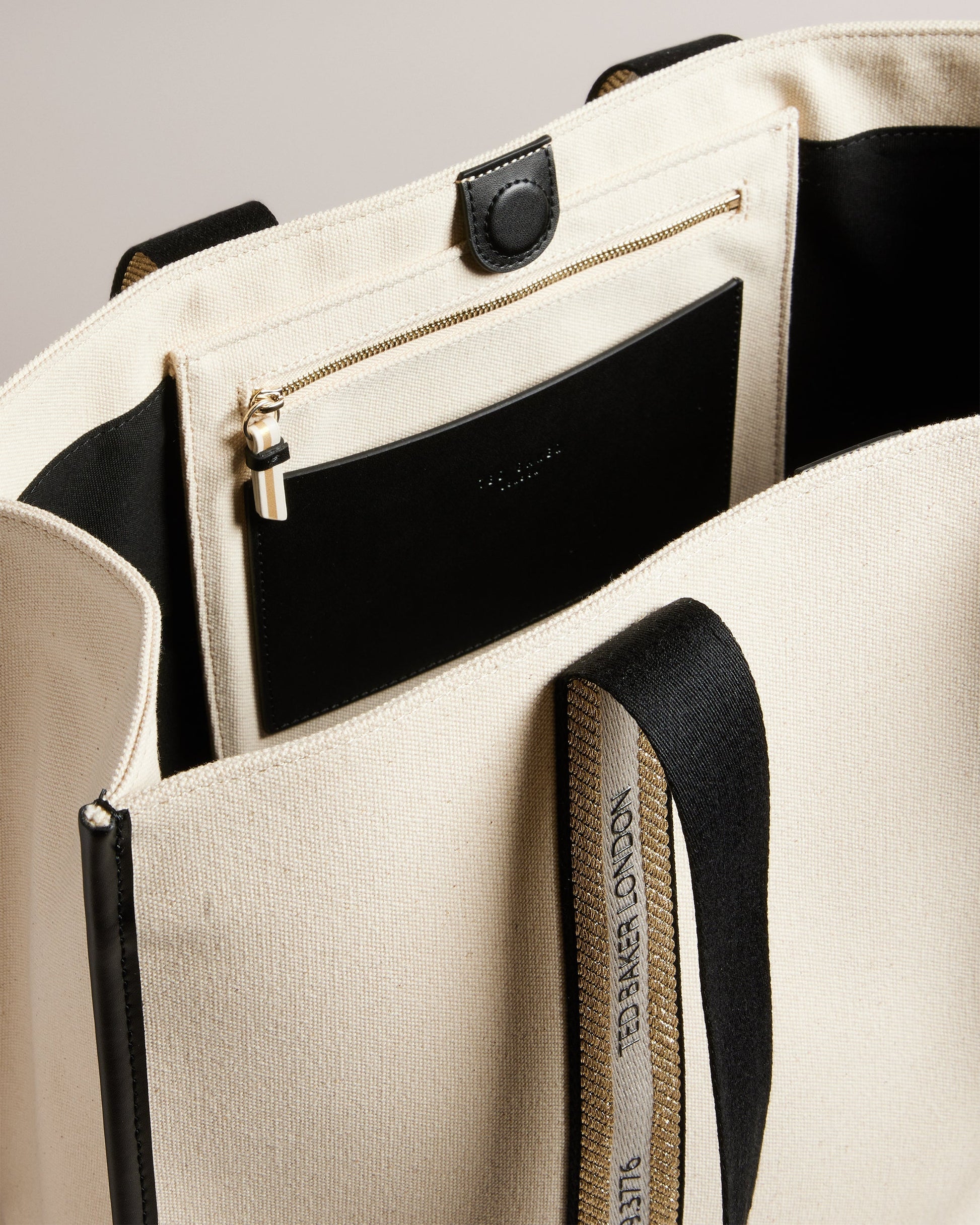 Women's Georjey-Branded Webbing Canvas Tote Ecru Ted Baker South Africa