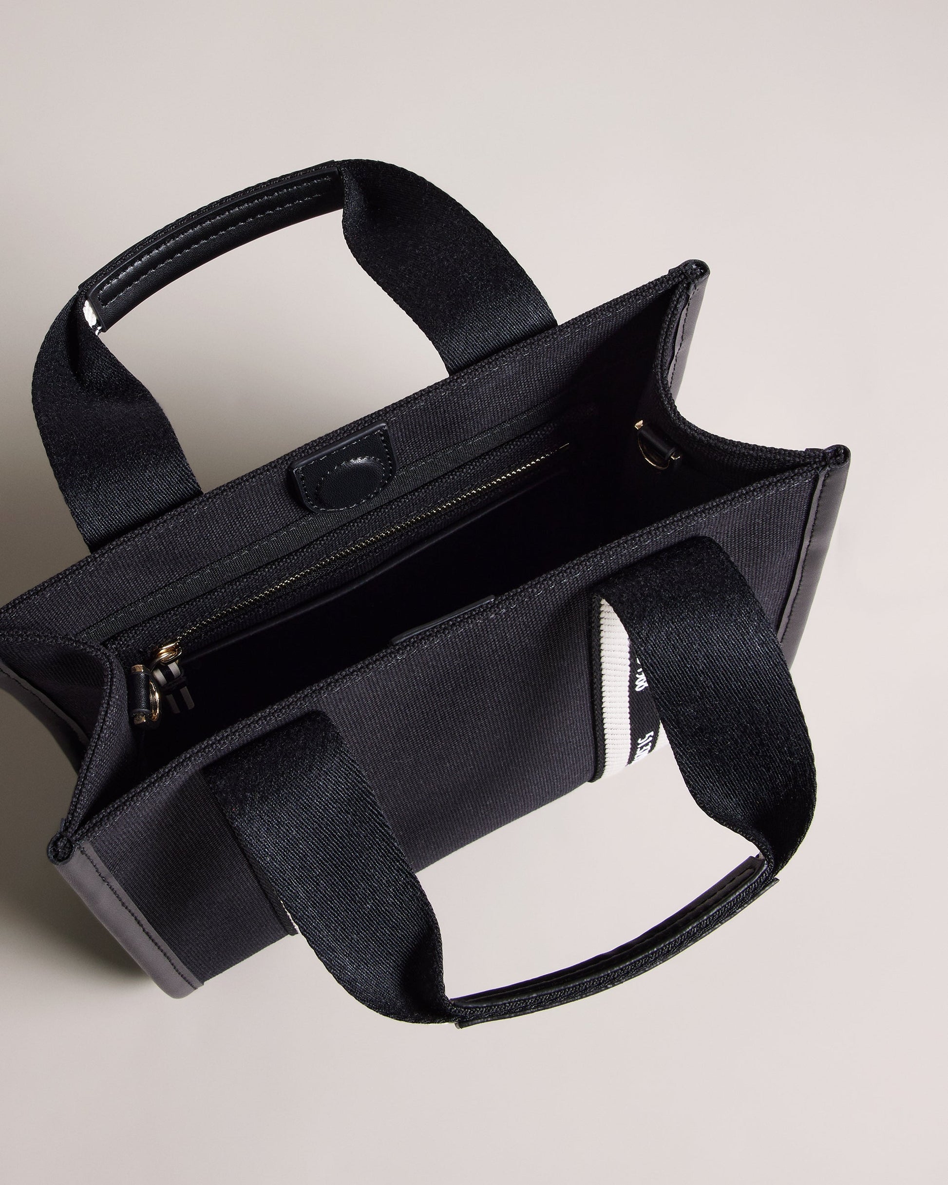 Women's Georjea-Branded Webbing Canvas Small Tote Black Ted Baker South Africa