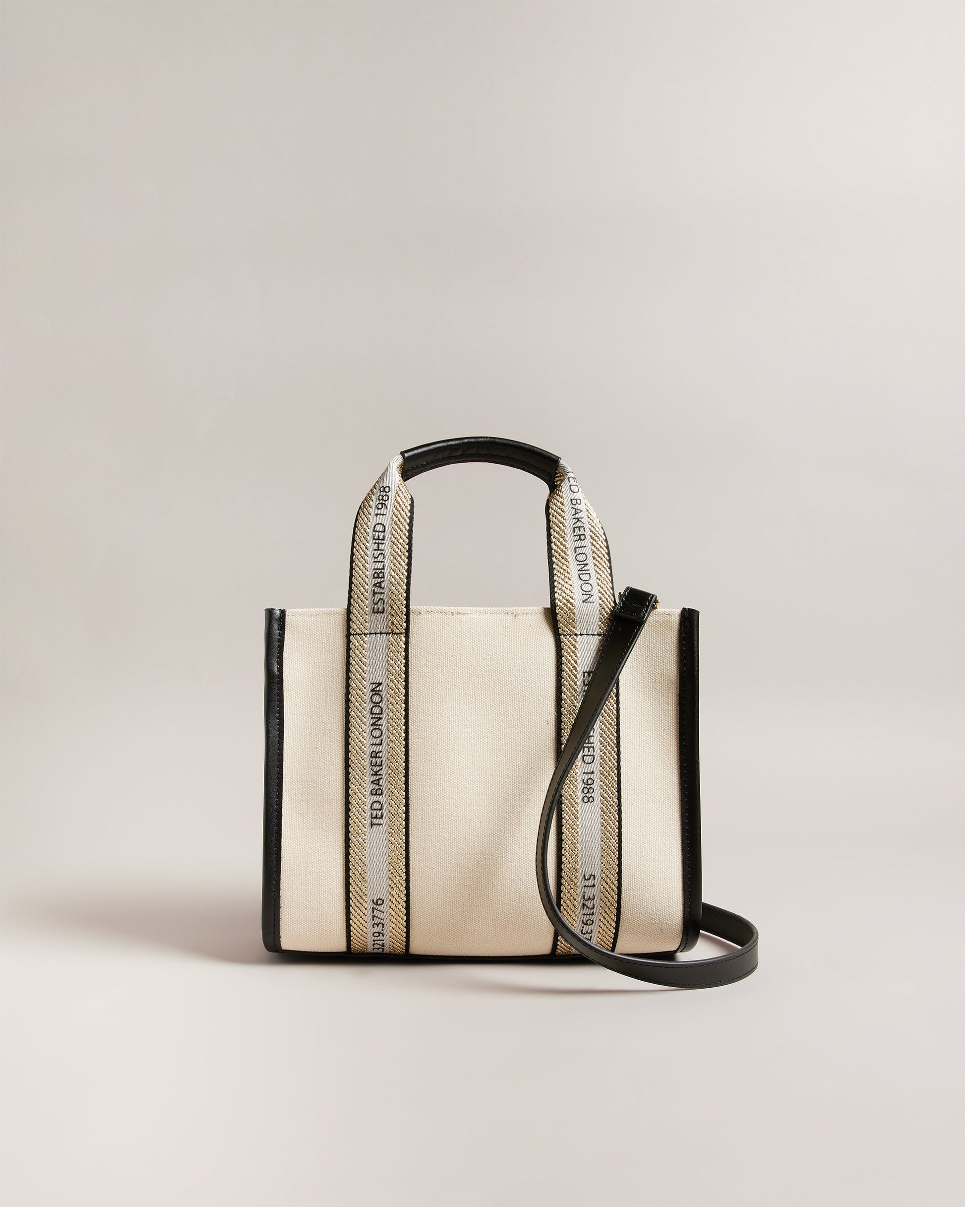 Women's Georjea-Branded Webbing Canvas Small Tote Ecru Ted Baker South Africa