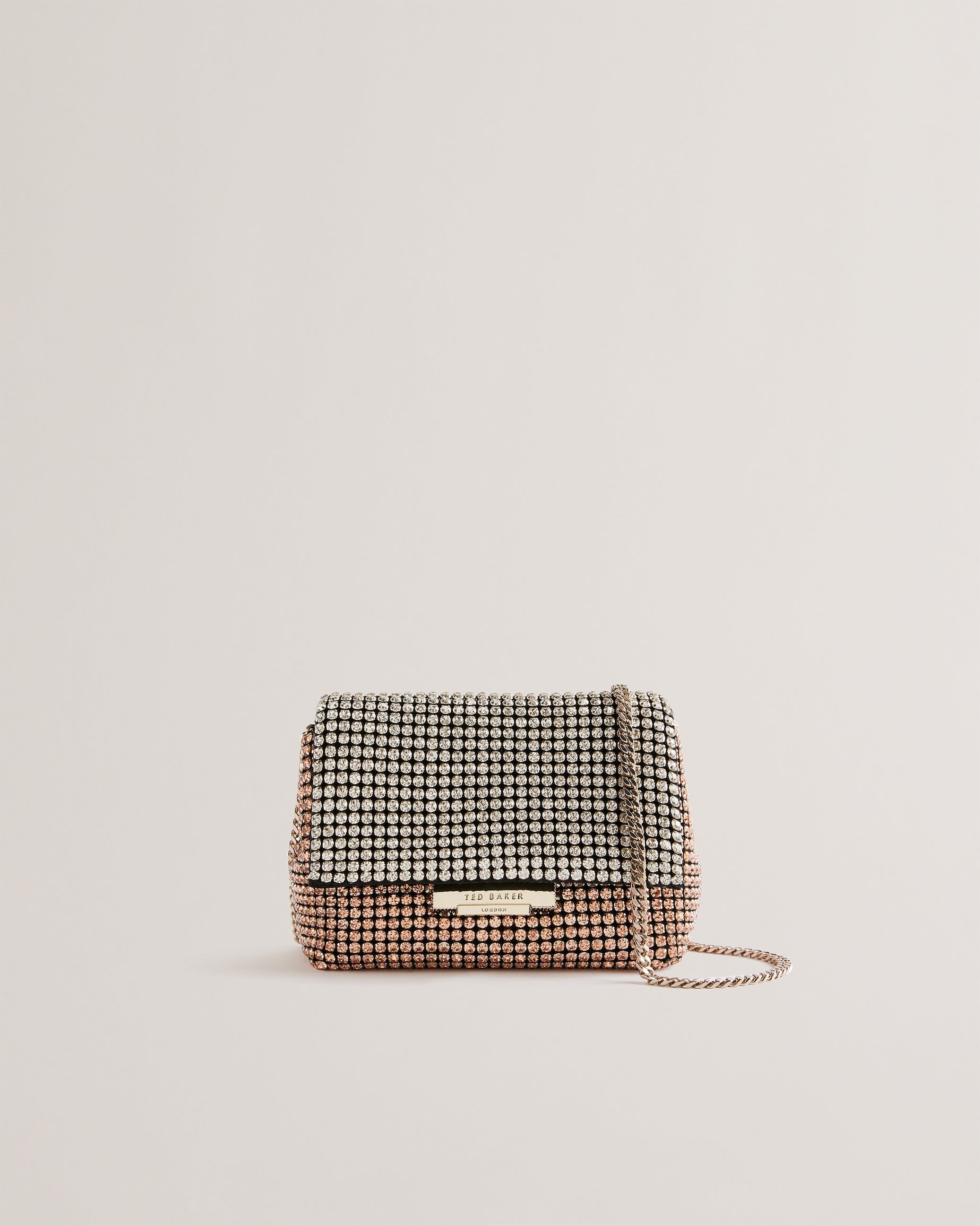 Women's Gliters-Crystal Mini Crossbody Bag Gold-Col Ted Baker South Africa Bellabags