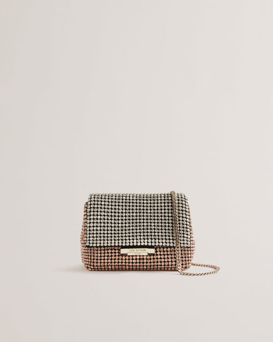 Women's Gliters-Crystal Mini Crossbody Bag Gold-Col Ted Baker South Africa