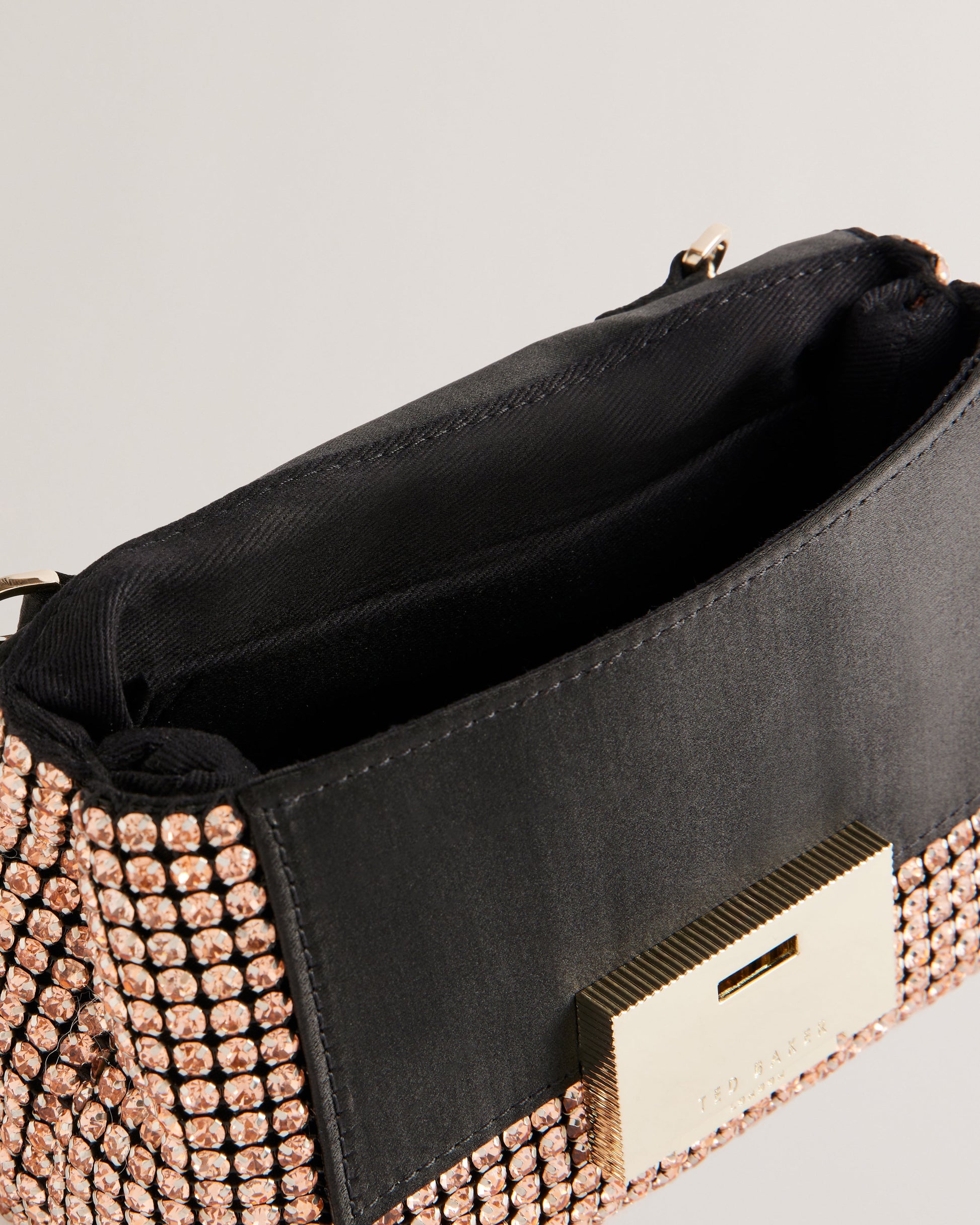 Women's Gliters-Crystal Mini Crossbody Bag Gold-Col Ted Baker South Africa