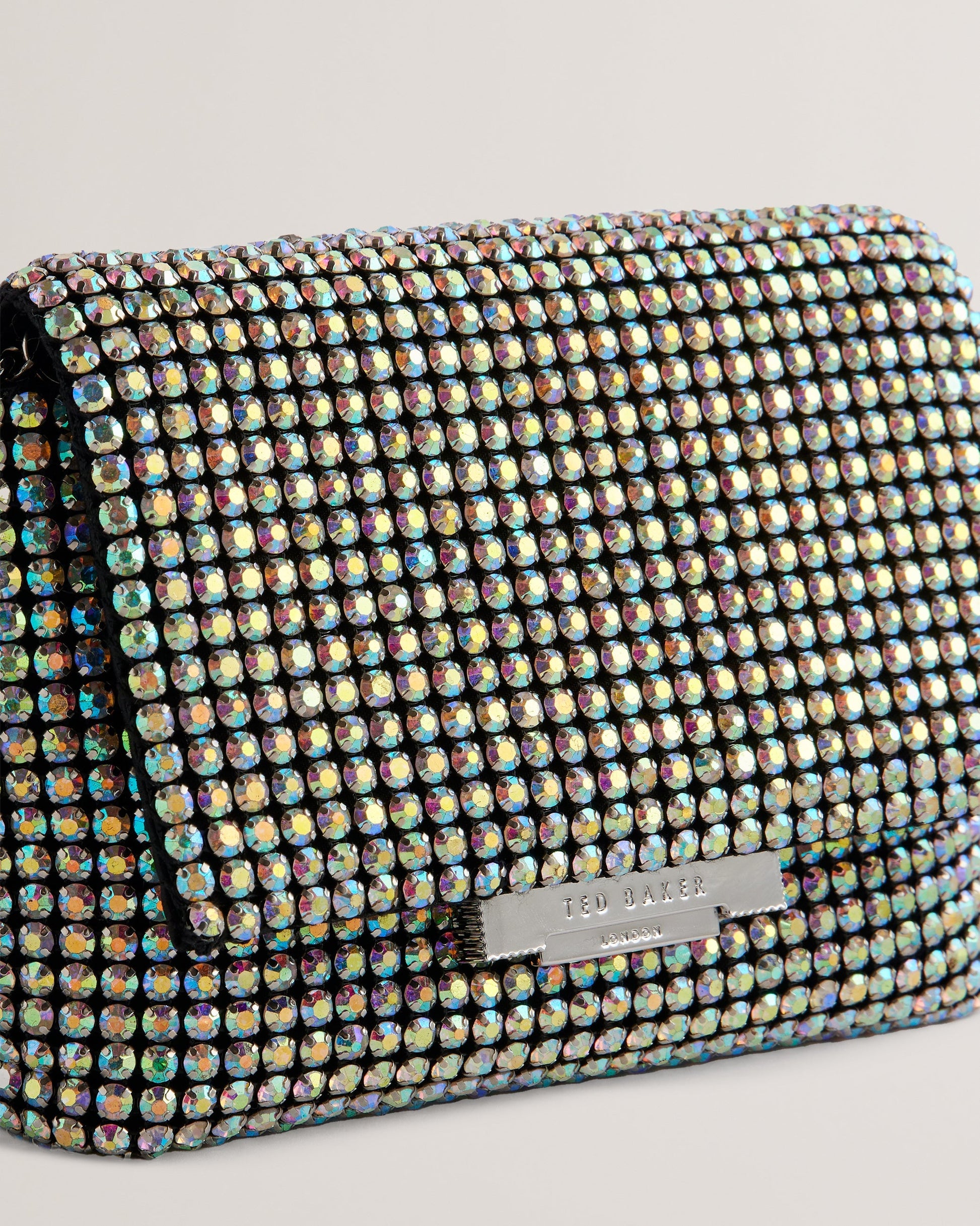 Women's Gliters-Crystal Mini Crossbody Bag Silver Ted Baker South Africa