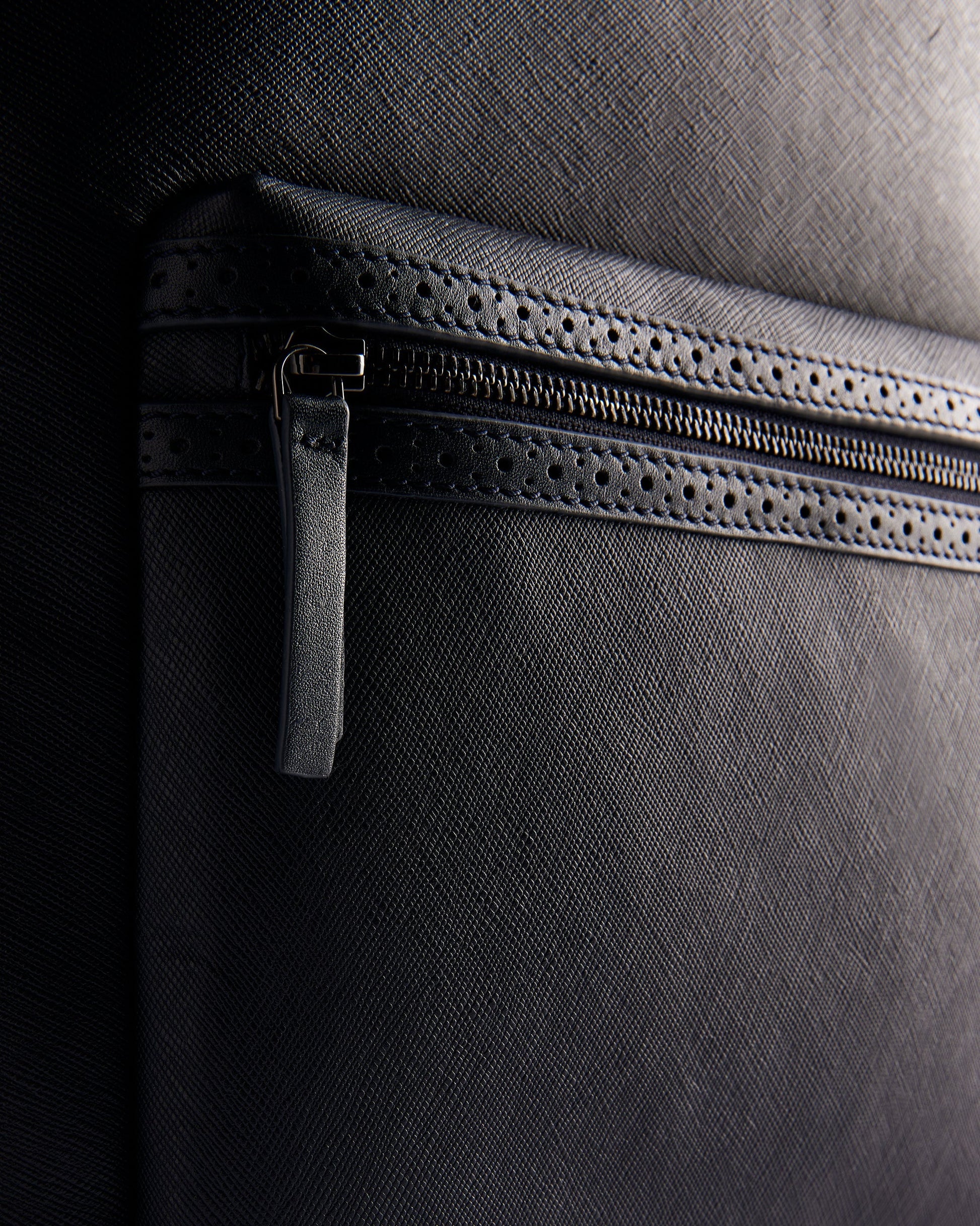 Men's Conann-Saffiano Leather Backpack Navy Ted Baker South Africa