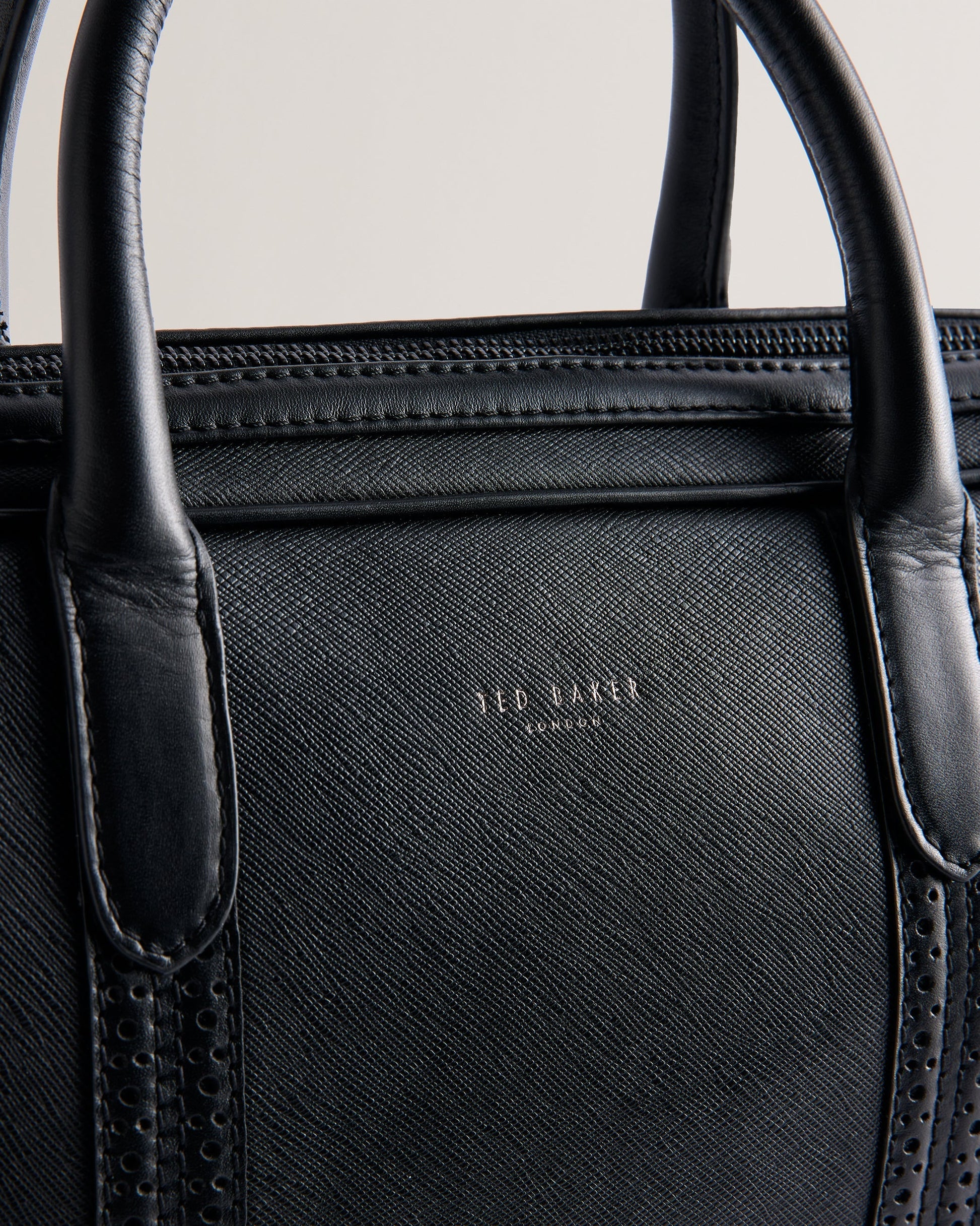 Men's Conley-Saffiano Leather Document Bag Black Ted Baker South Africa