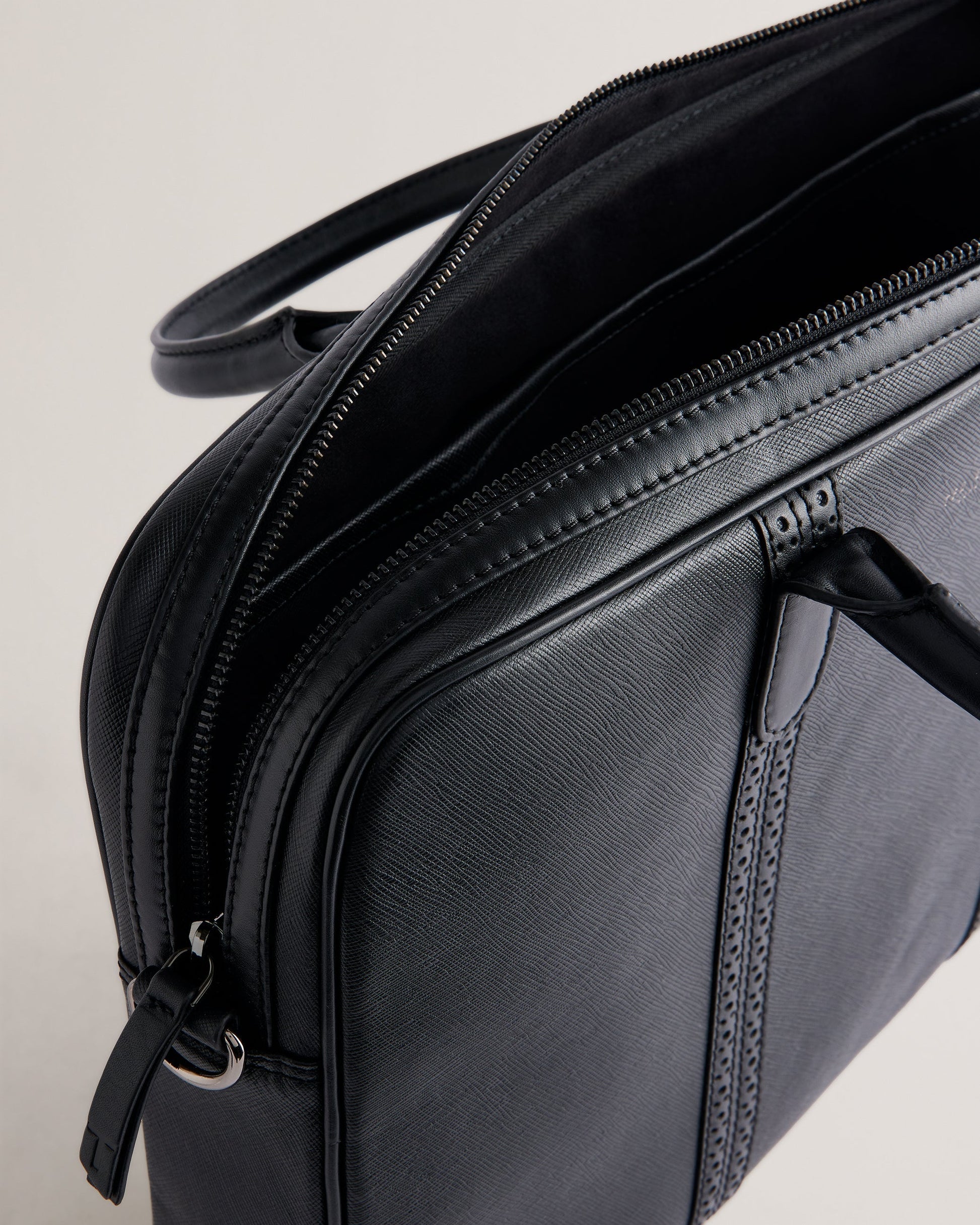 Men's Conley-Saffiano Leather Document Bag Black Ted Baker South Africa