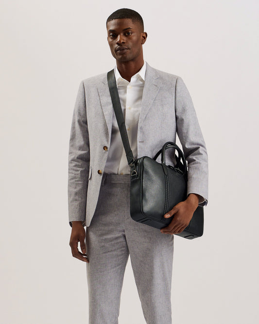 Men's Conley-Saffiano Leather Document Bag Black Ted Baker South Africa