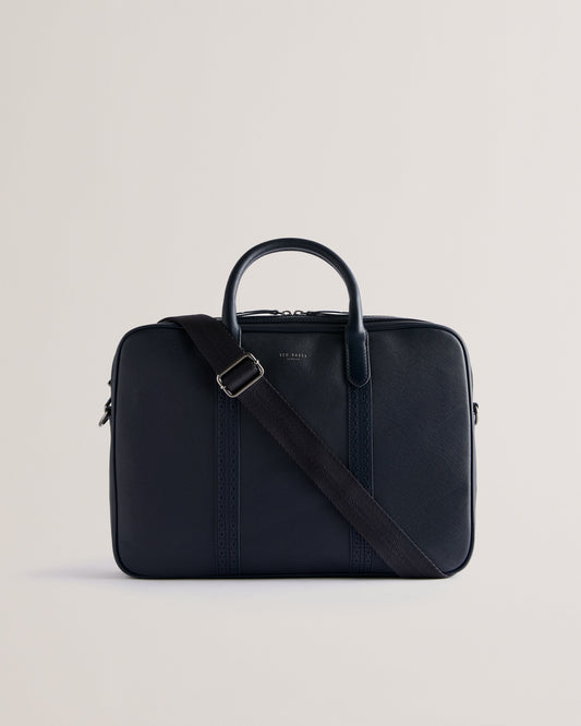 Men's Conley-Saffiano Leather Document Bag Navy Ted Baker South Africa