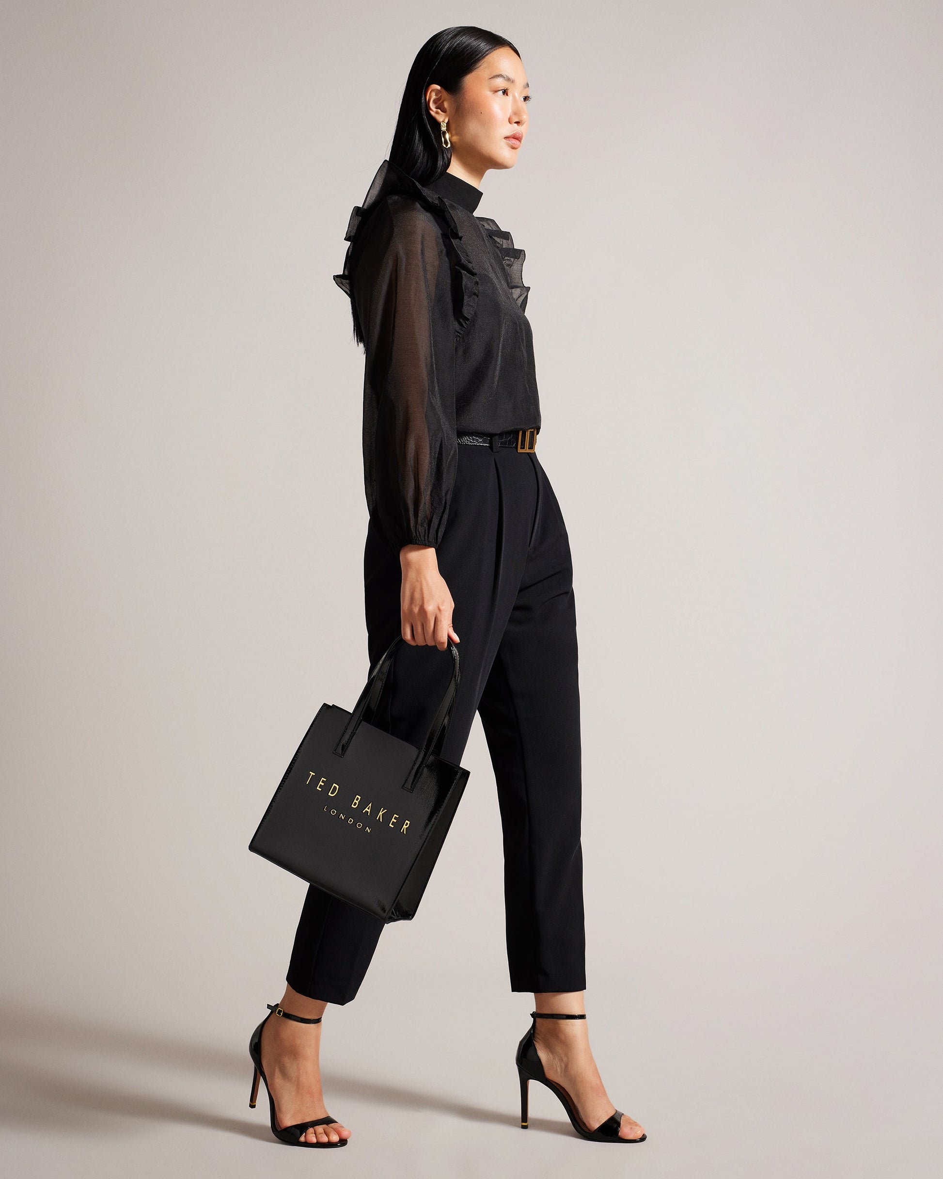 Women's CRINION-Crinkle Small Icon Bag Black Ted Baker South Africa