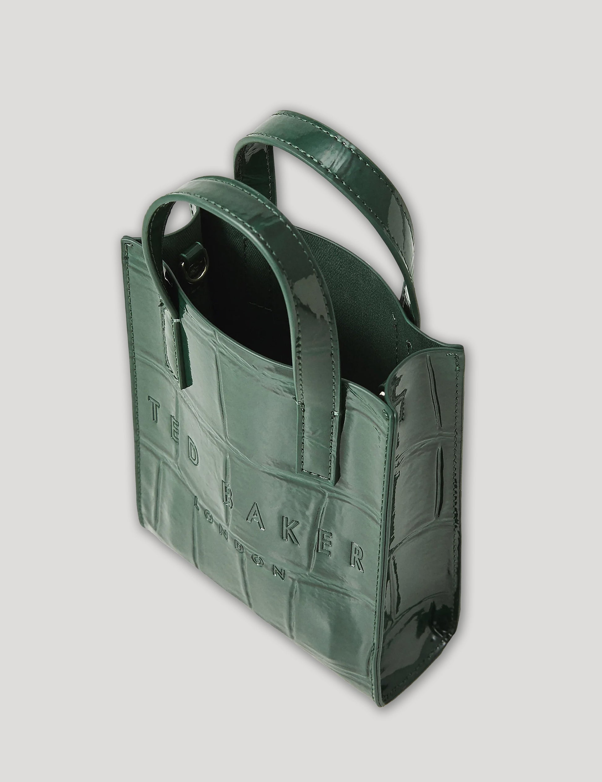 Women's GATOCON-Croc Effect Mini Icon Bag Mid-Green Ted Baker South Africa